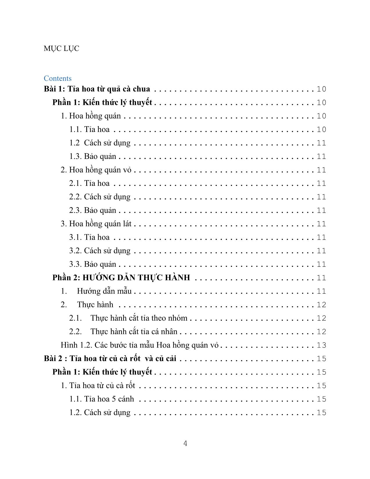 Giáo trình Nghiệp vụ nhà hàng, khách sạn - Cắt tỉa, trang trí rau, củ, quả trang 4