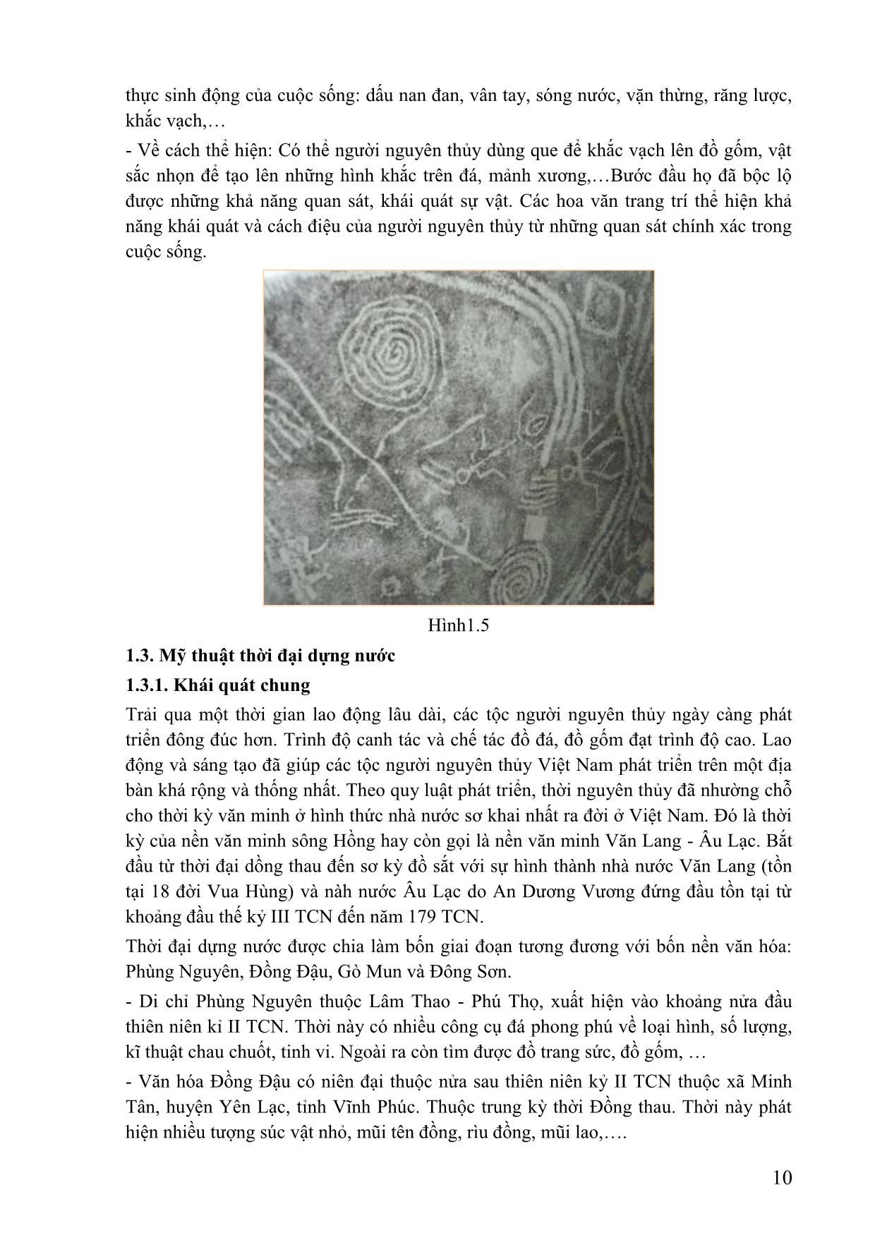 Giáo trình Hội họa - Lịch sử mỹ thuật Việt Nam trang 10