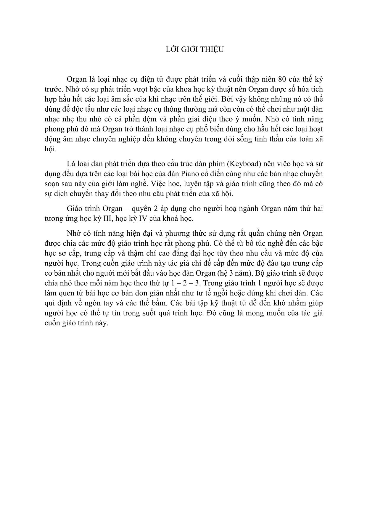 Giáo trình Organ (Quyển 2) trang 3