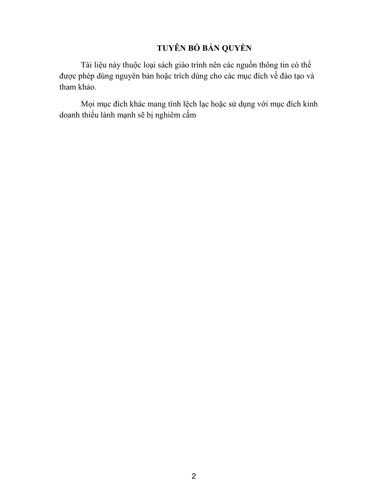 Giáo trình Thanh nhạc - Thanh nhạc 1 trang 2