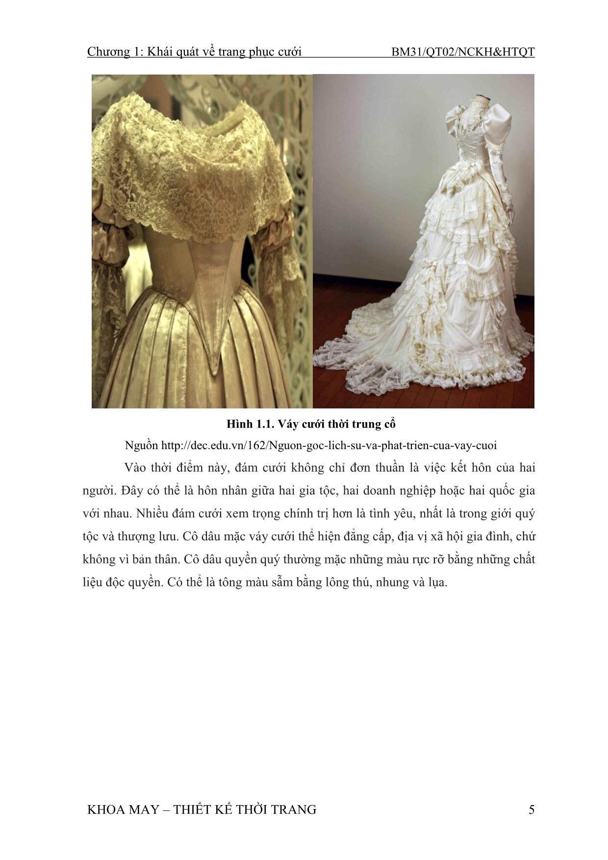 Giáo trình May thời trang - Thiết kế may trang phục cưới trang 9
