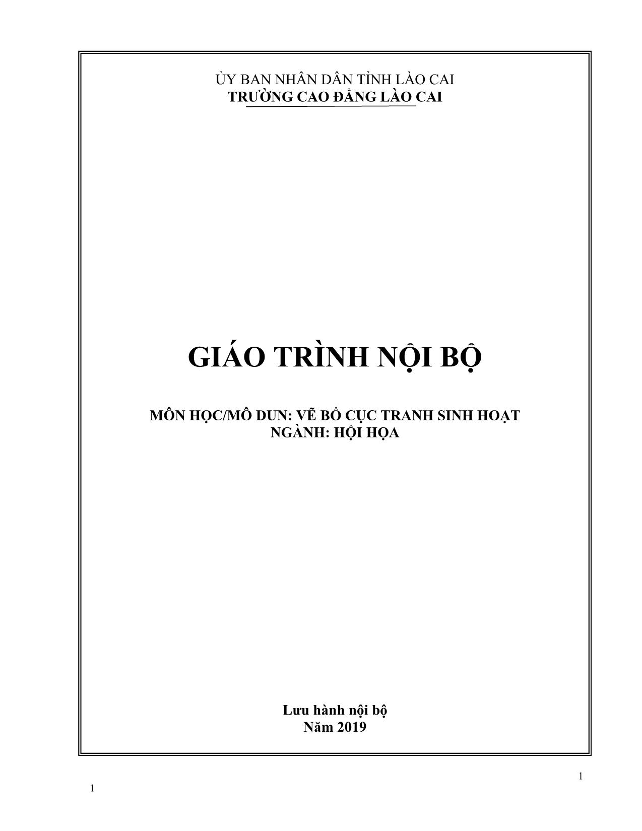 Giáo trình Hội họa - Vẽ bố cục tranh sinh hoạt trang 1