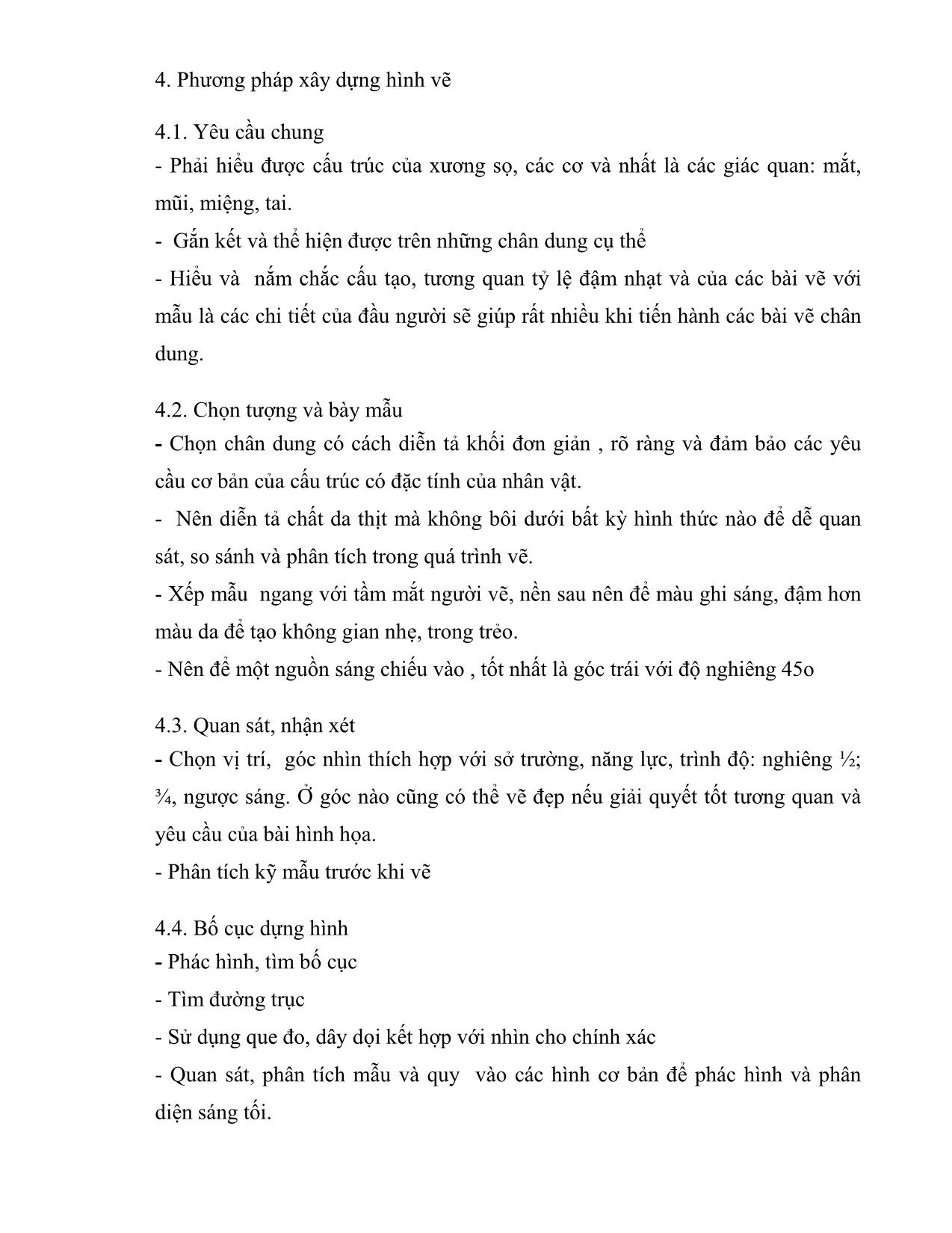 Giáo trình Hội họa - Vẽ hình họa chân dung và bán thân người thật trang 10