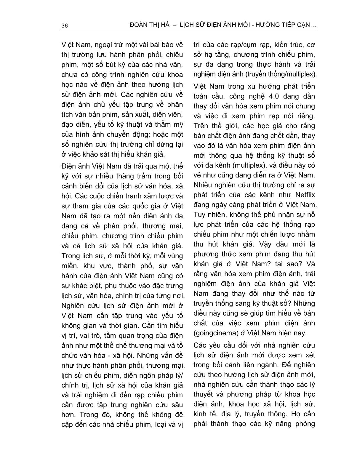 Lịch sử điện ảnh mới - Hướng tiếp cận liên ngành trong nghiên cứu phim trang 10