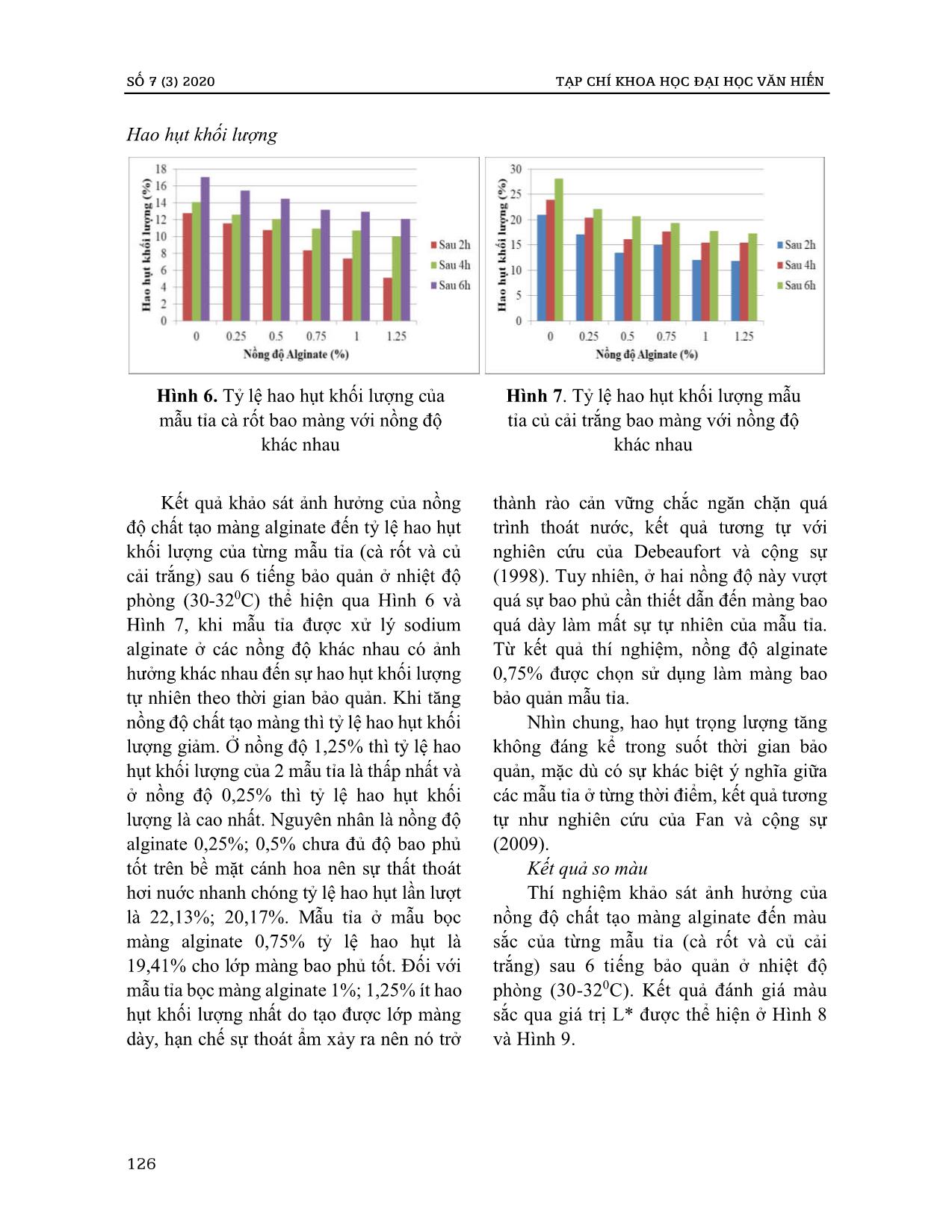 Nghiên cứu bảo quản mẫu tỉa hoa từ một số rau củ bằng màng bao Alginate trang 6