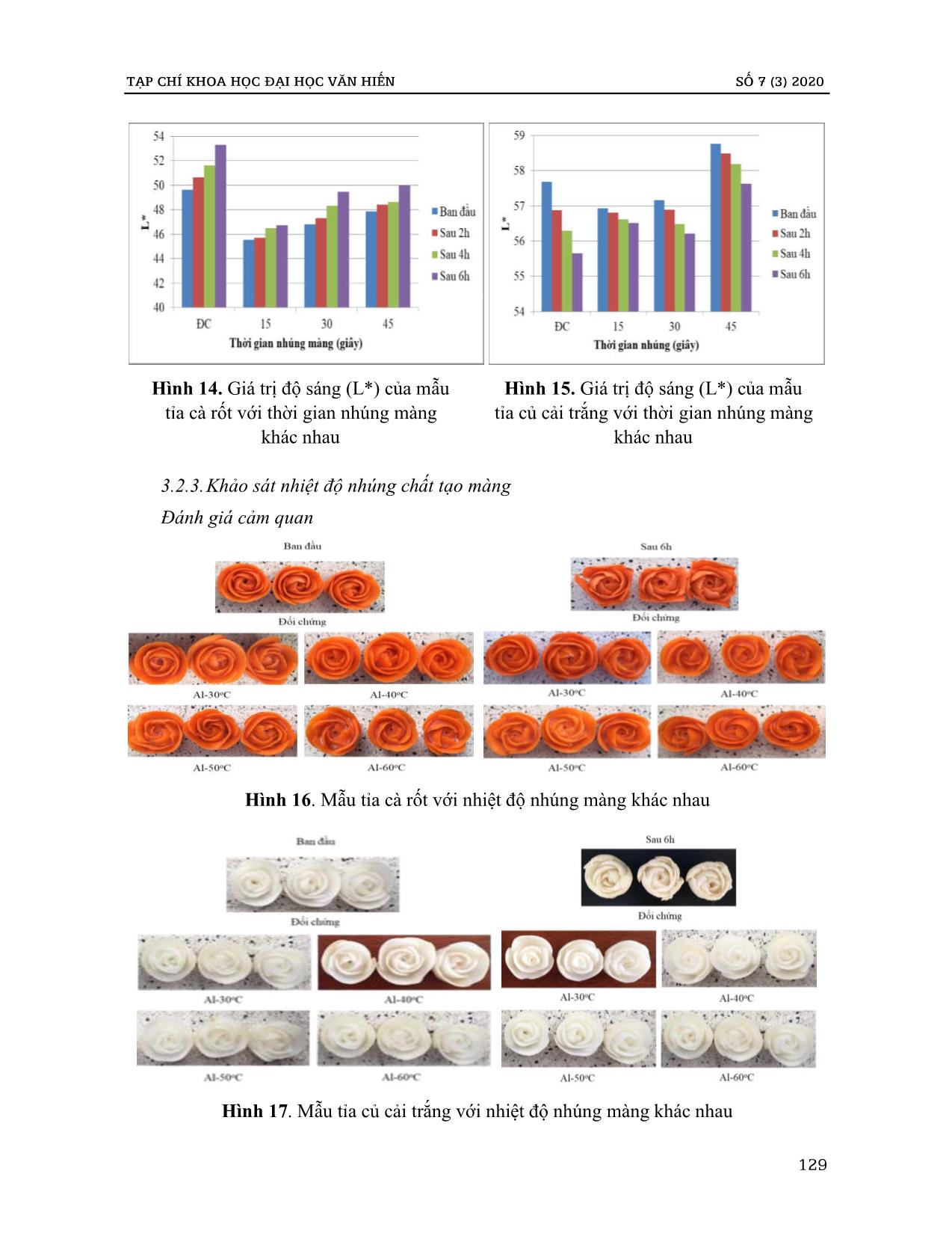 Nghiên cứu bảo quản mẫu tỉa hoa từ một số rau củ bằng màng bao Alginate trang 9