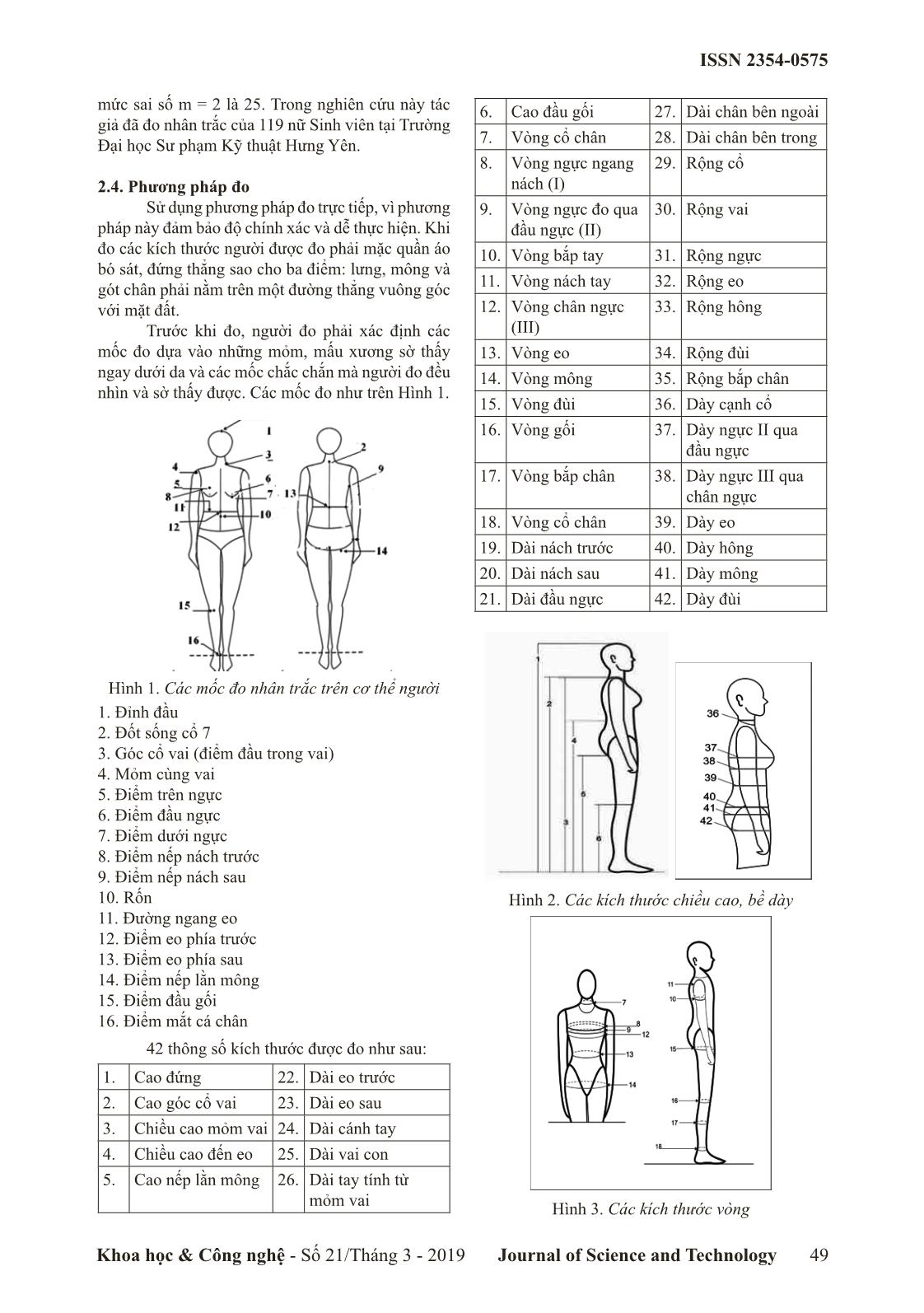 Nghiên cứu phân loại đặc điểm cơ thể nữ sinh viên lứa tuổi 22 tại trường Đại học Sư phạm kỹ thuật Hưng Yên trang 2