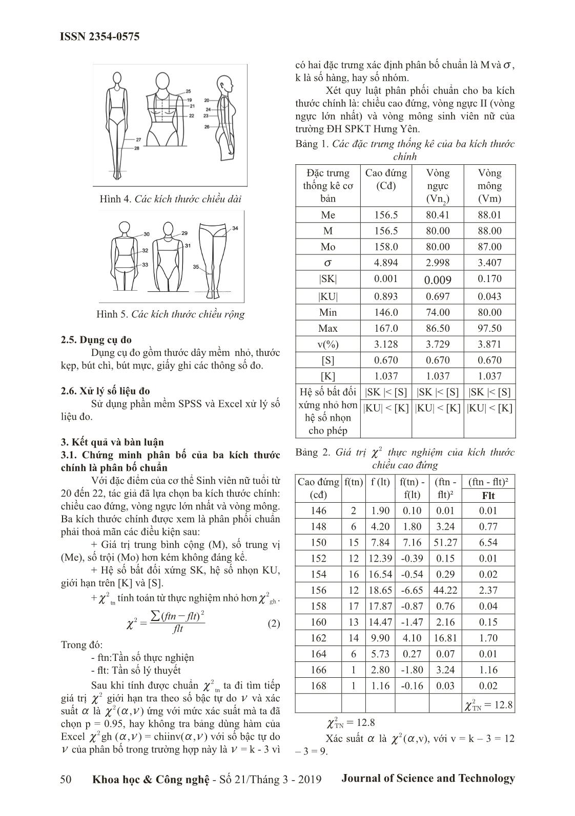 Nghiên cứu phân loại đặc điểm cơ thể nữ sinh viên lứa tuổi 22 tại trường Đại học Sư phạm kỹ thuật Hưng Yên trang 3