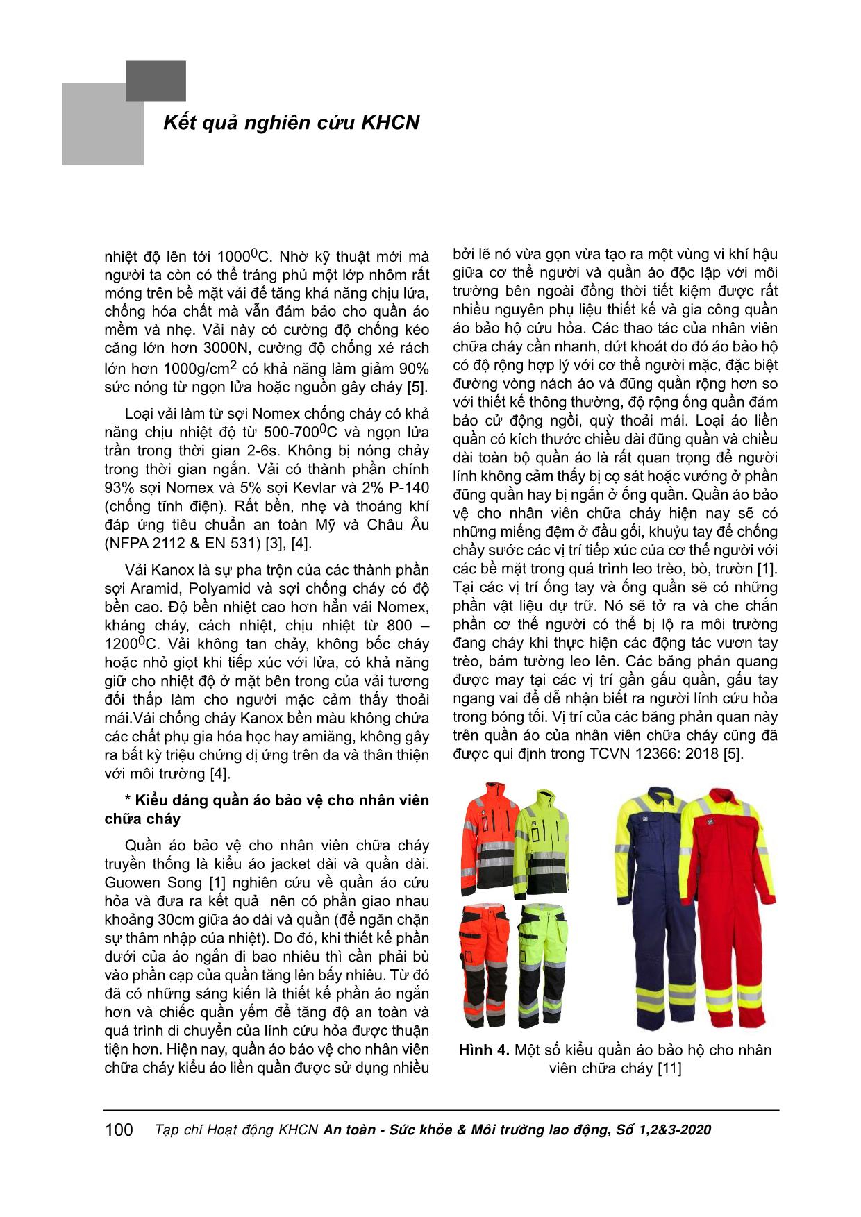 Nghiên cứu tổng quan quần áo bảo vệ cho nhân viên chữa cháy trang 5