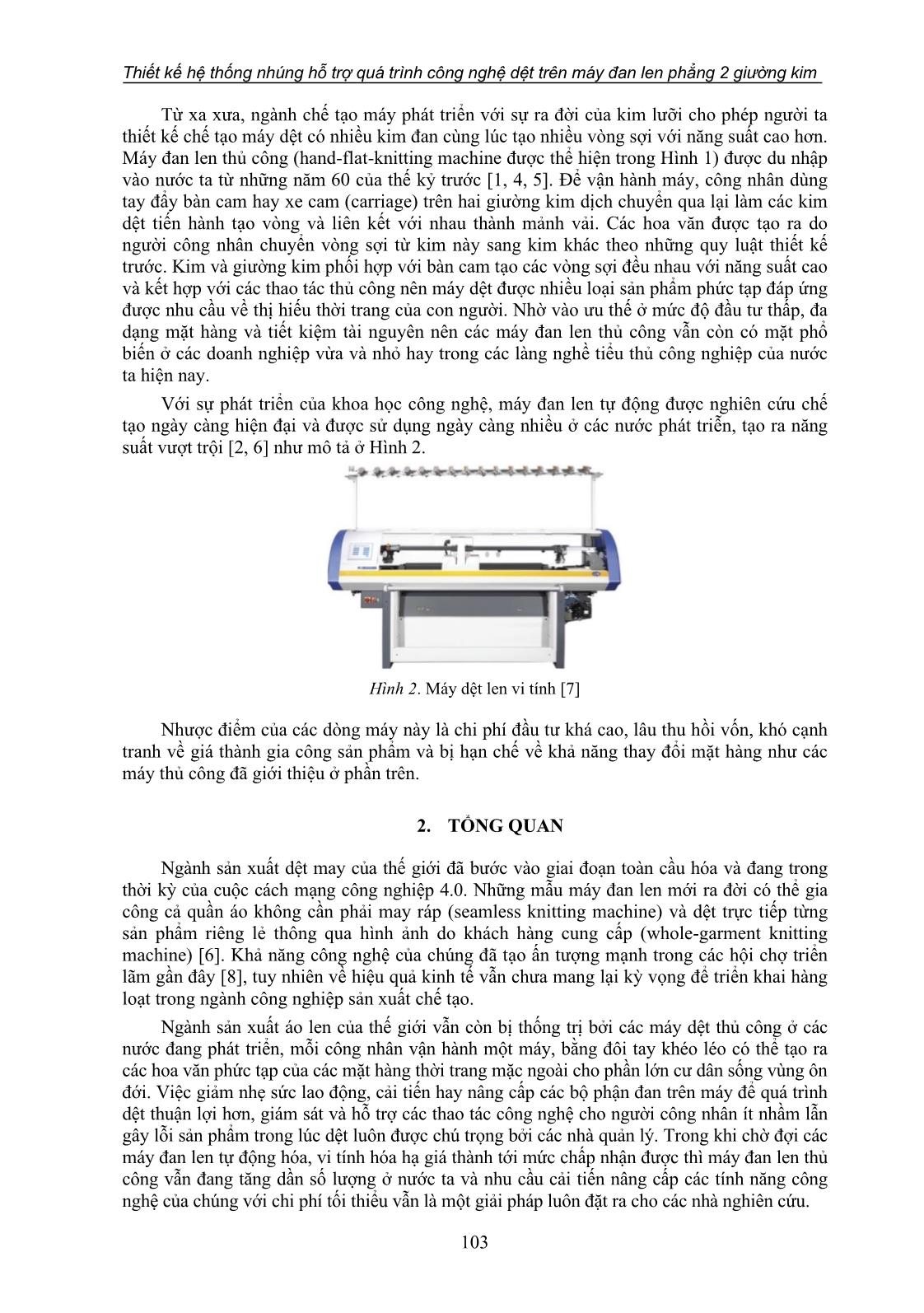 Thiết kế hệ thống nhúng hỗ trợ quá trình công nghệ dệt trên máy đan len phẳng 2 giường kim trang 2