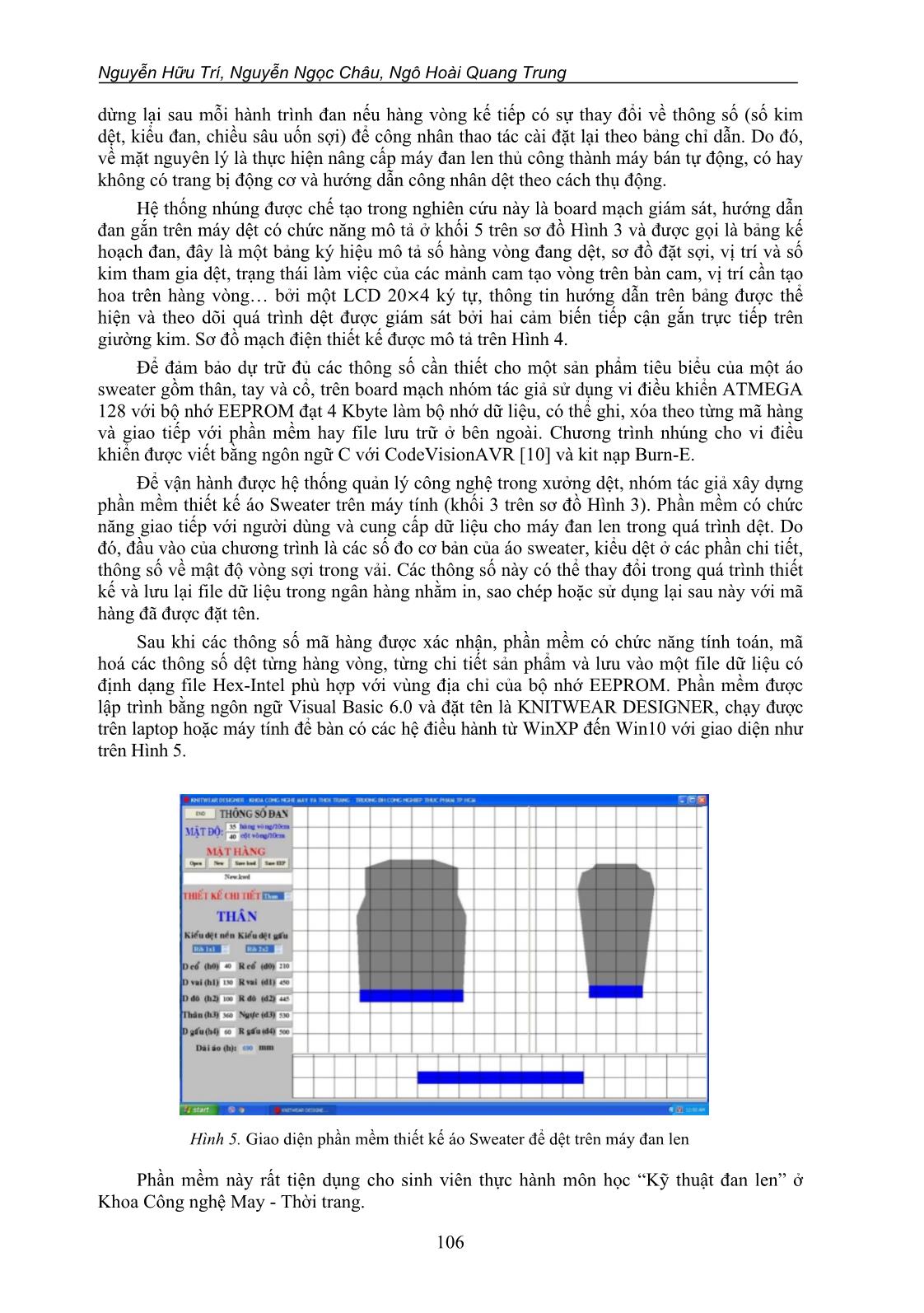 Thiết kế hệ thống nhúng hỗ trợ quá trình công nghệ dệt trên máy đan len phẳng 2 giường kim trang 5