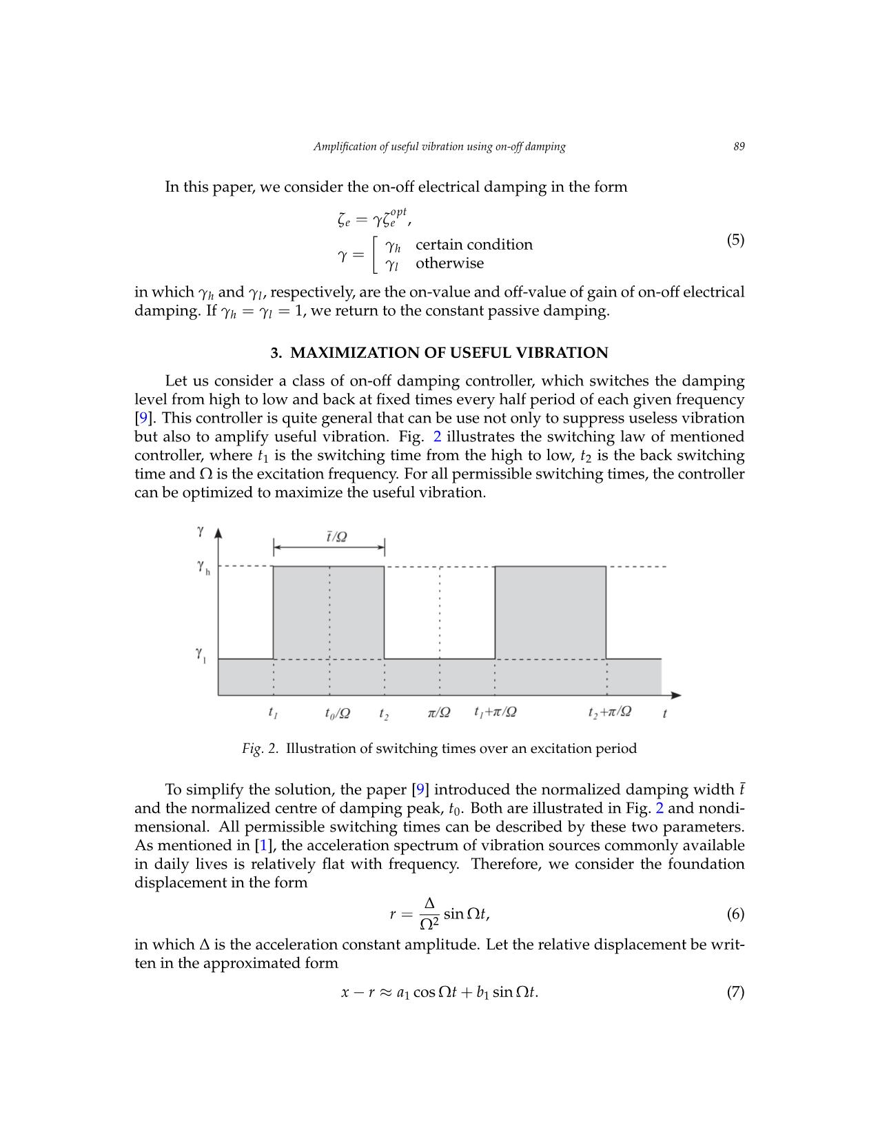 Amplification of useful vibration using on - off damping trang 3