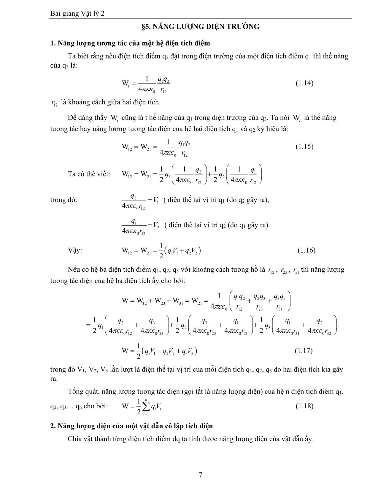 Giáo trình Vật lý 2 trang 7