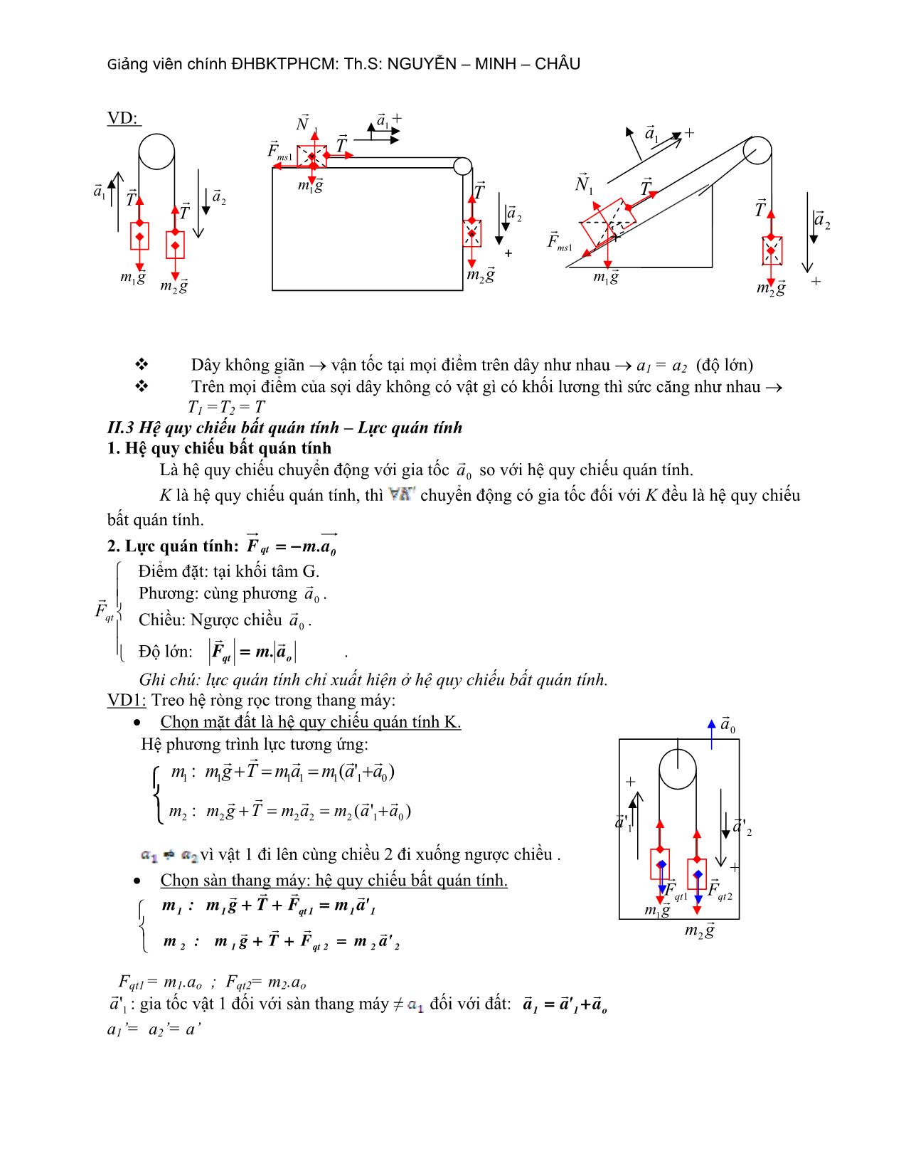 Giáo trình Vật lý đại cương - Chương 2: Động lực học chất điểm trang 3