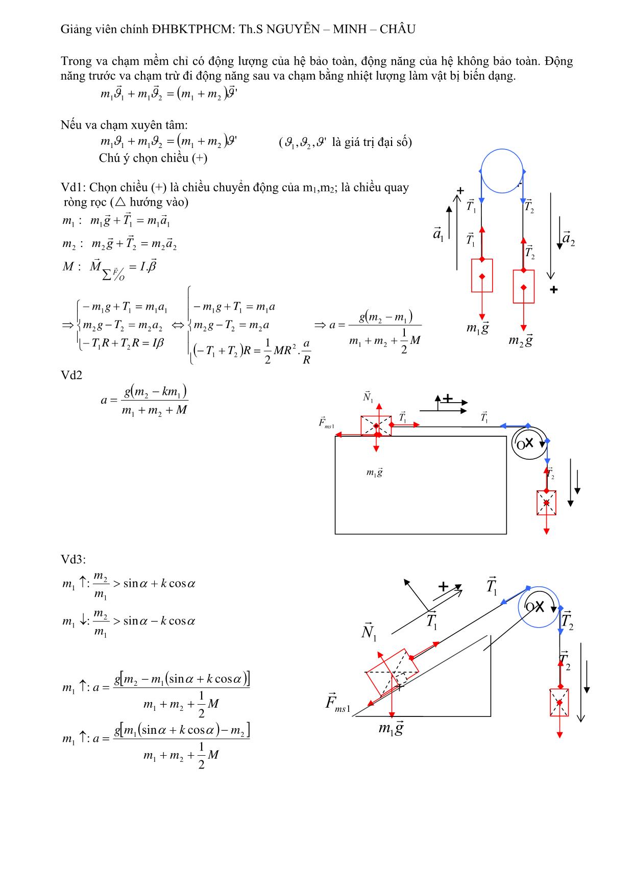 Giáo trình Vật lý đại cương - Chương 3: Động lực học hệ chất điểm. Vật rắn trang 10
