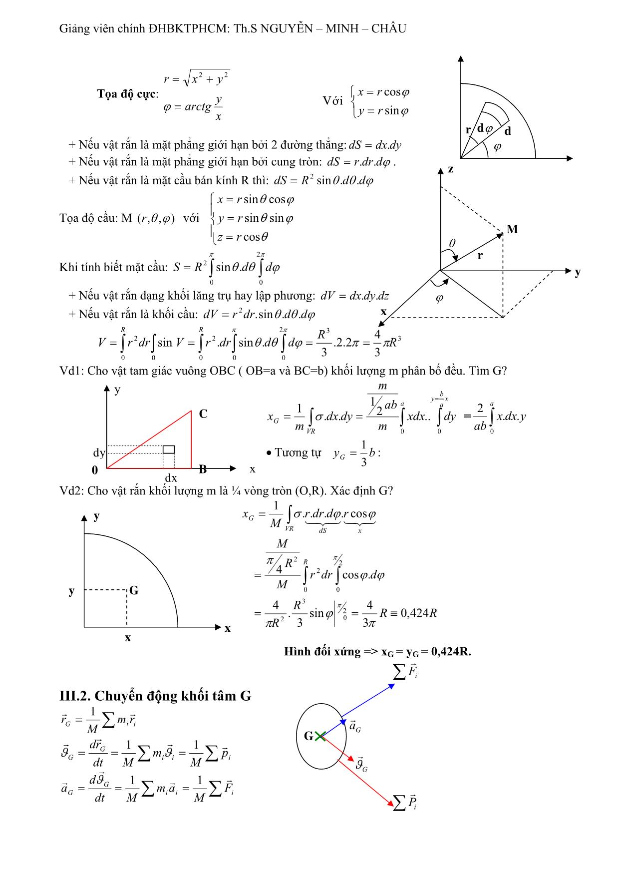Giáo trình Vật lý đại cương - Chương 3: Động lực học hệ chất điểm. Vật rắn trang 2