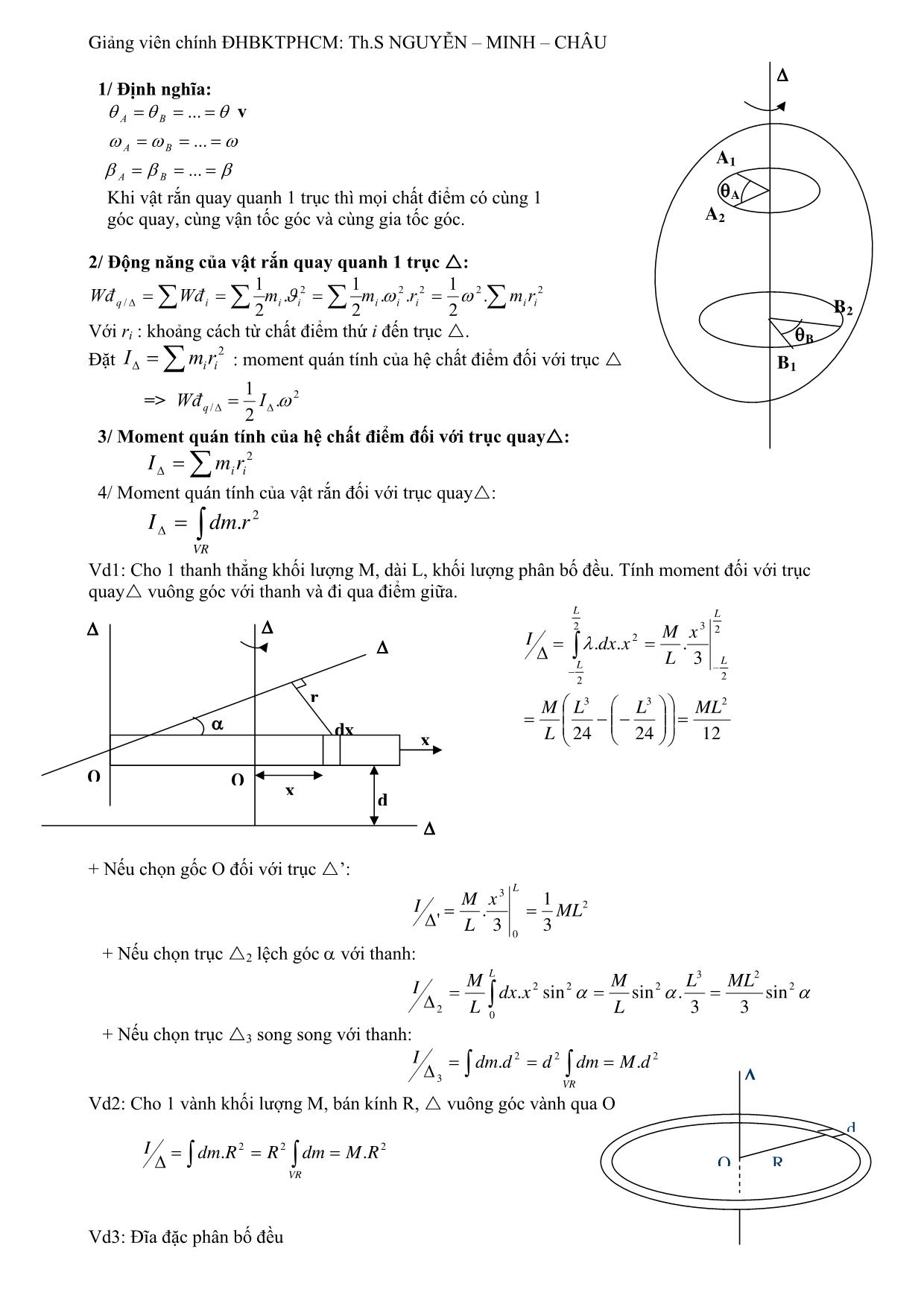 Giáo trình Vật lý đại cương - Chương 3: Động lực học hệ chất điểm. Vật rắn trang 4