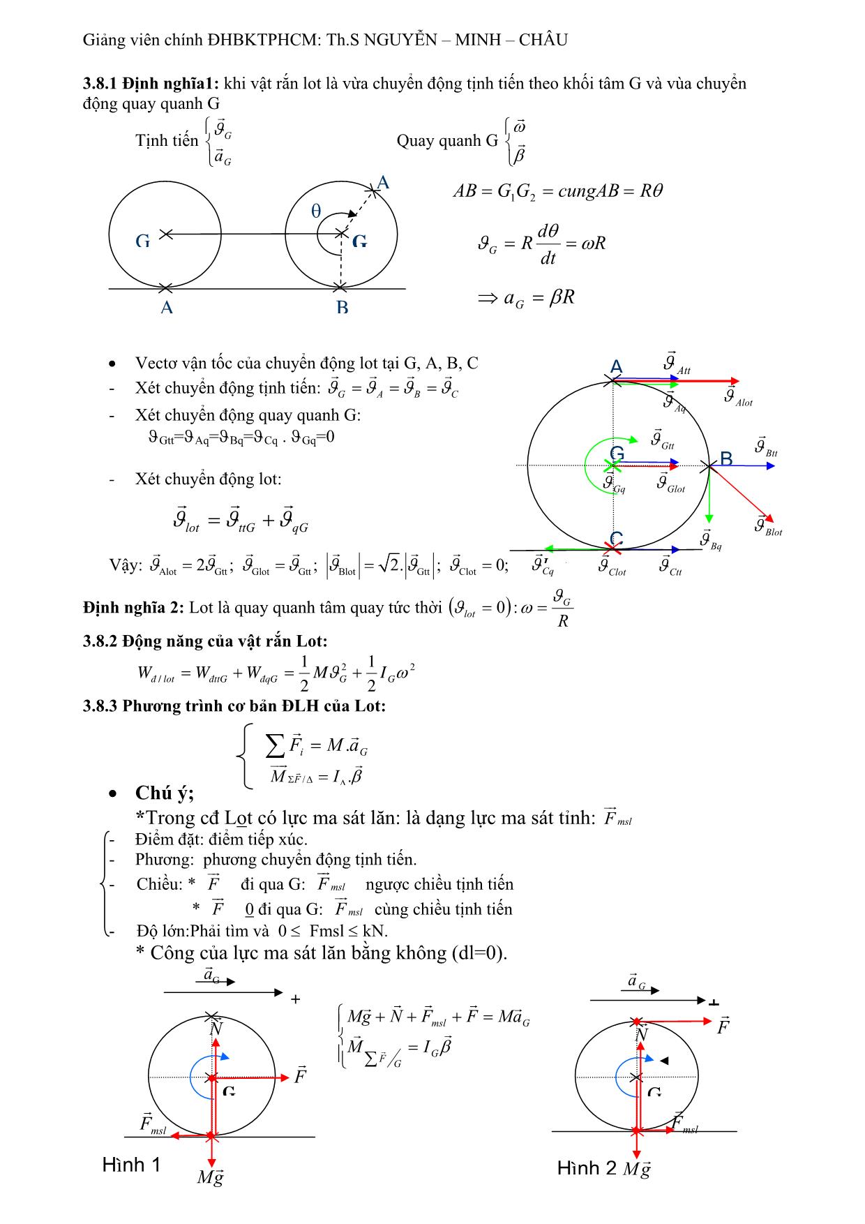 Giáo trình Vật lý đại cương - Chương 3: Động lực học hệ chất điểm. Vật rắn trang 8