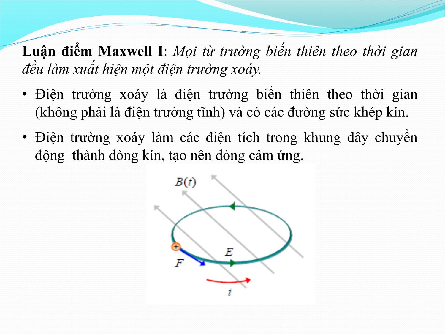 Bài giảng Vật lý đại cương 2 - Chương 1: Trường điện từ - Phạm Thị Hải Miền trang 9