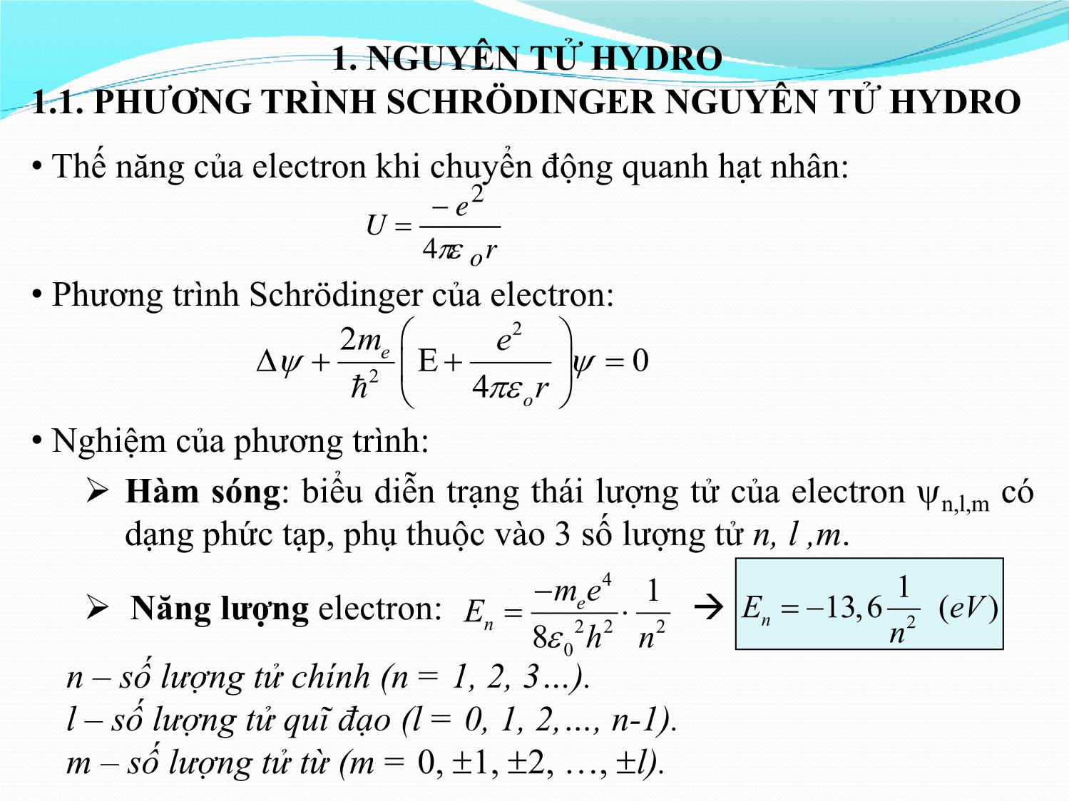 Bài giảng Vật lý đại cương 2 - Chương 7: Vật lý nguyên tử - Phạm Thị Hải Miền trang 2