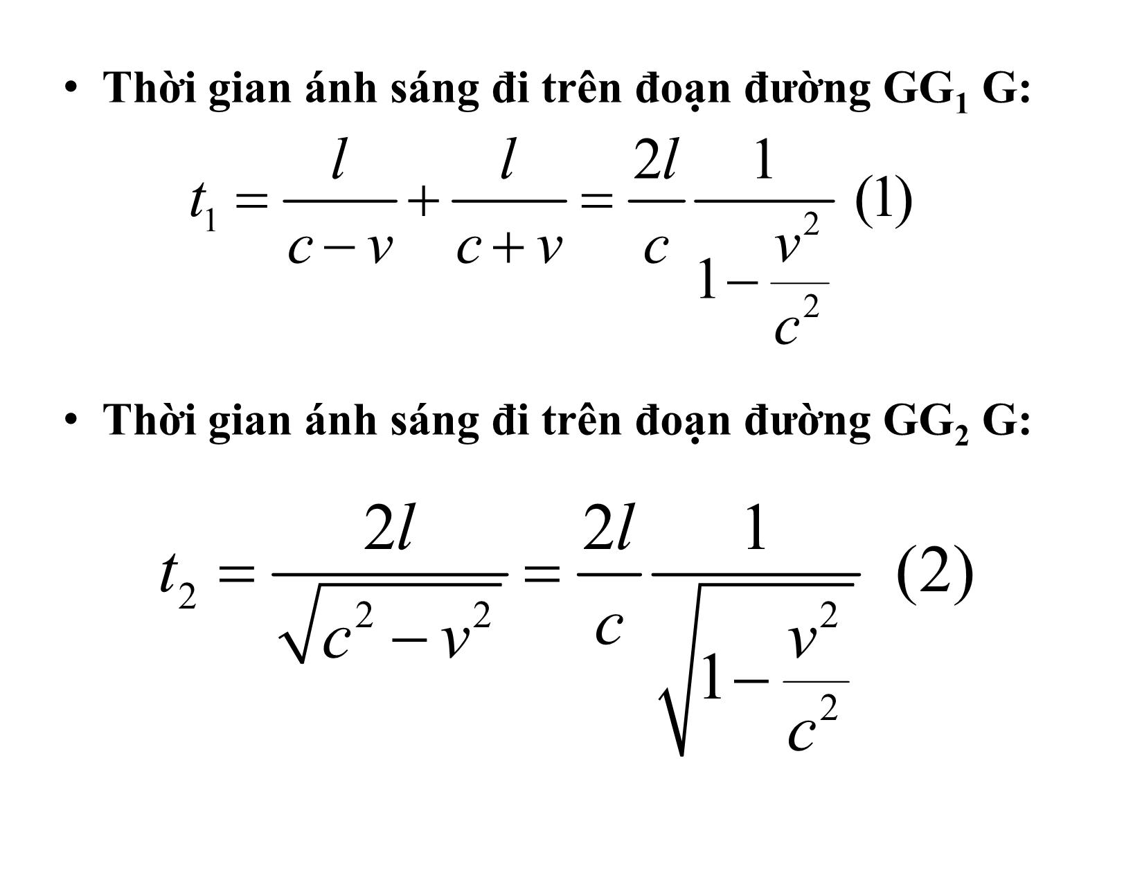 Bài giảng Vật lý đại cương A2 - Chương 4: Thuyết tương đối hẹp trang 9