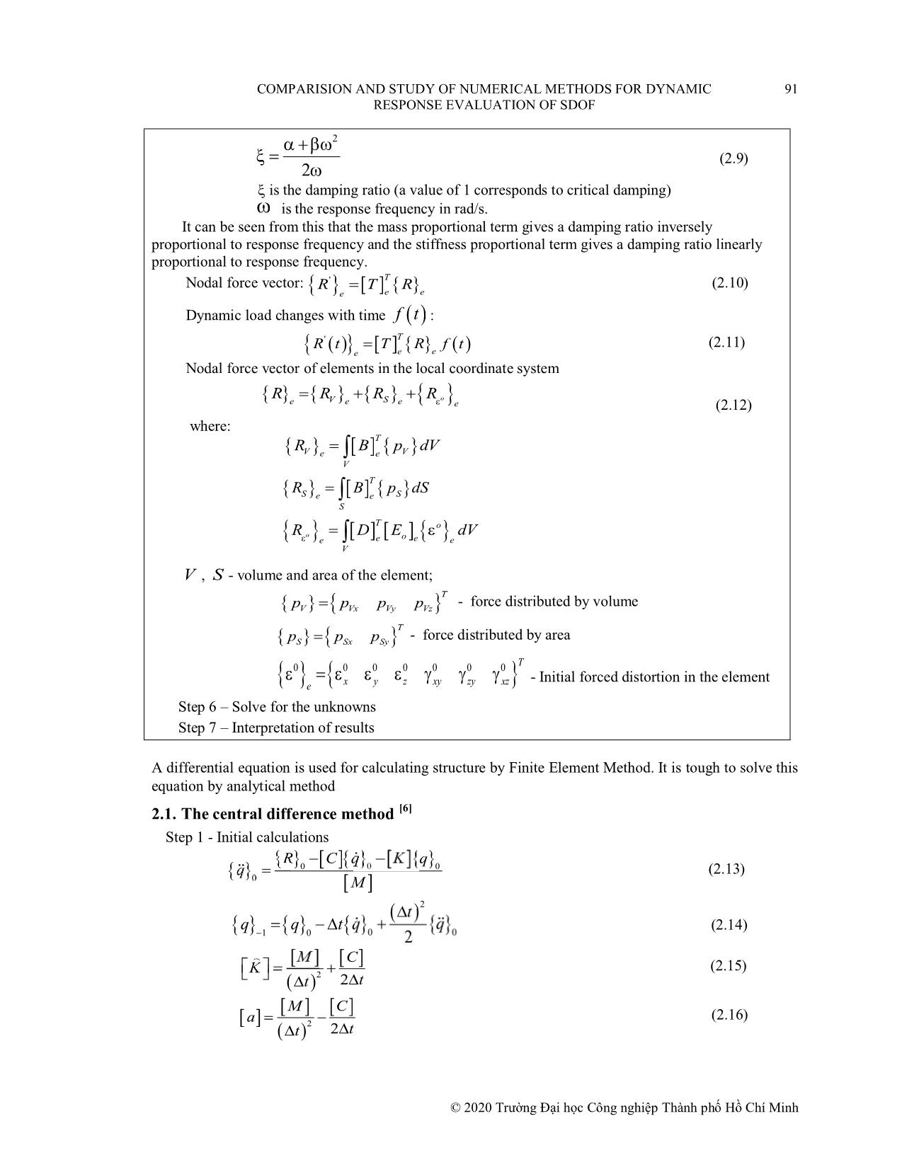 Comparision and study of numerical methods for dynamic response evaluation of sdof trang 4