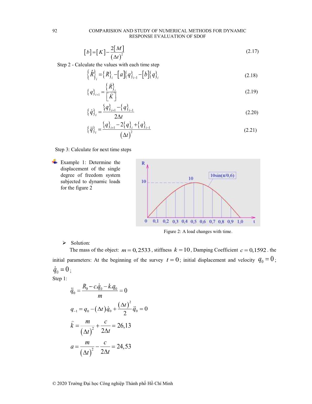 Comparision and study of numerical methods for dynamic response evaluation of sdof trang 5