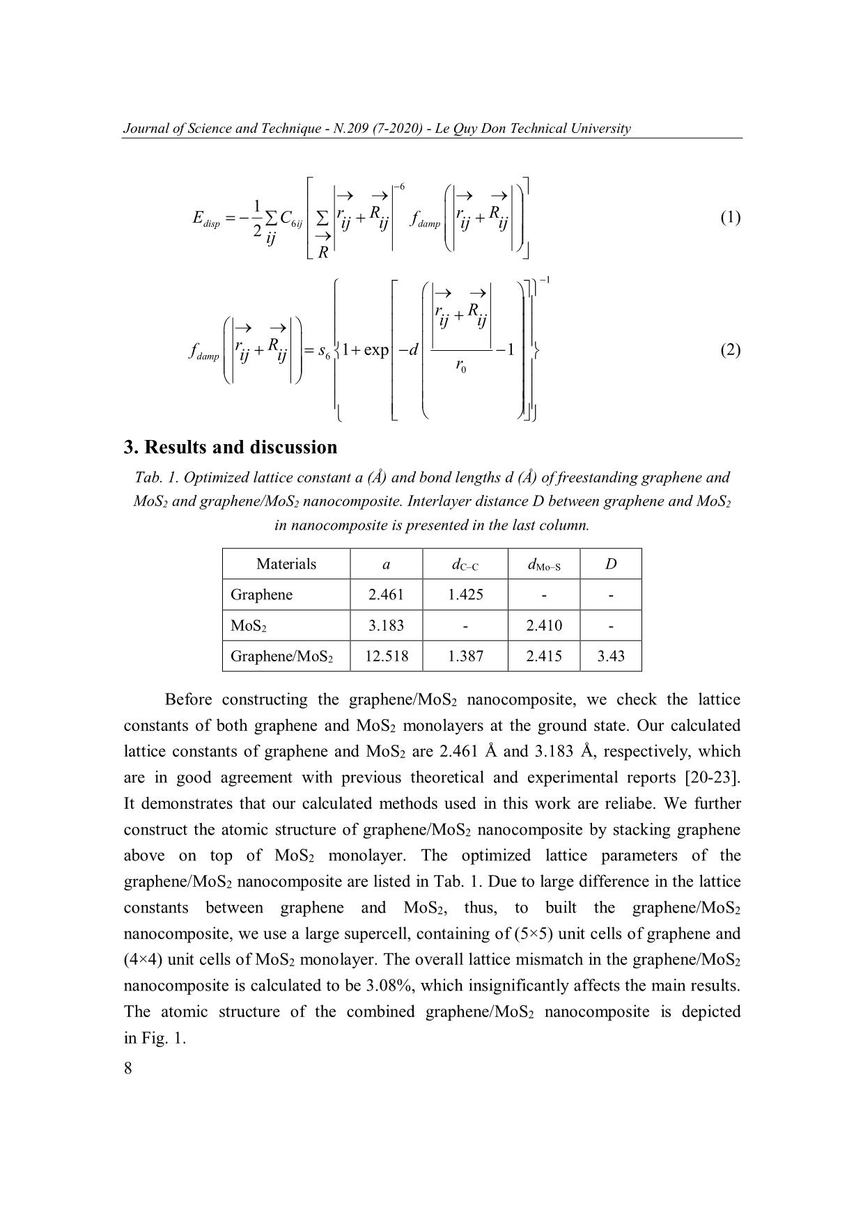 Electronic, optical and mechanical properties of graphene/MoS₂ nanocomposite trang 4