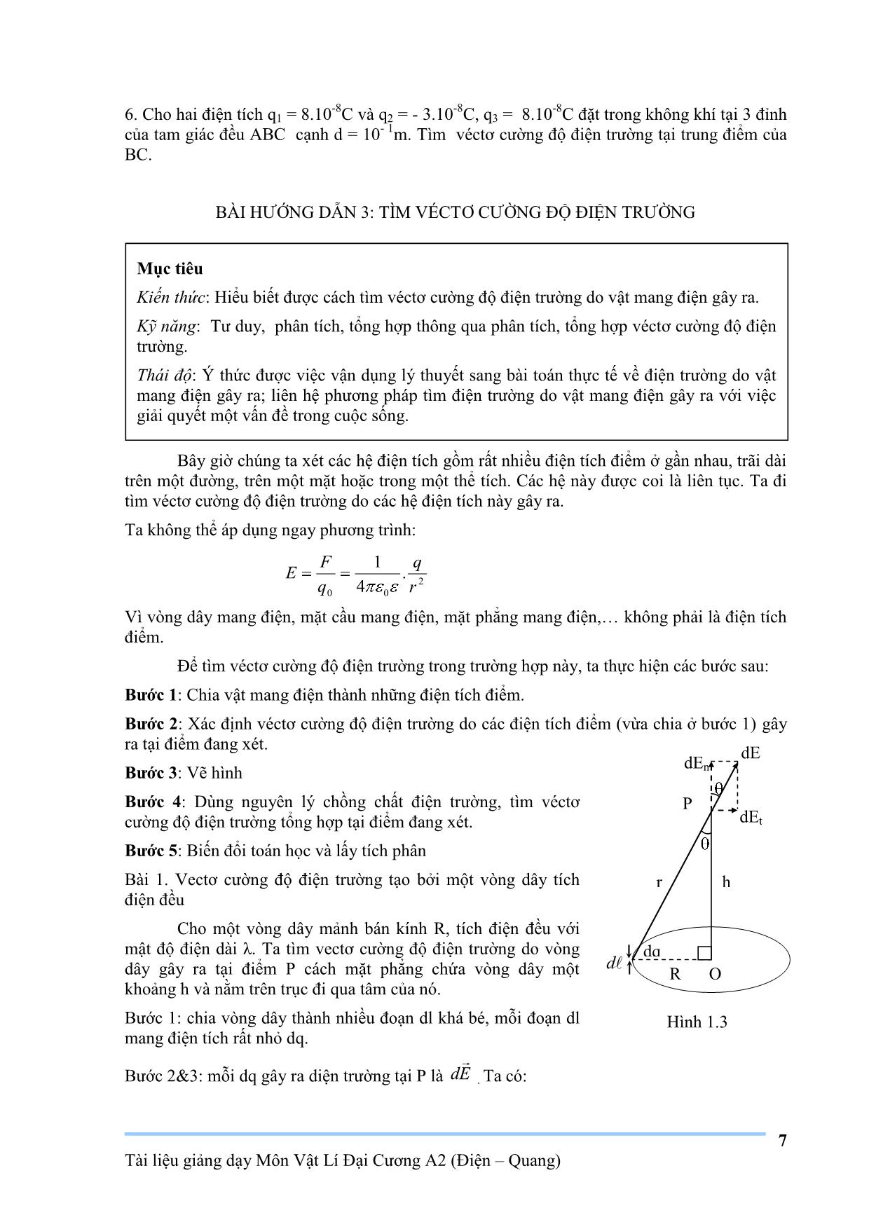 Giáo trình Vật lý đại cương A2 trang 7