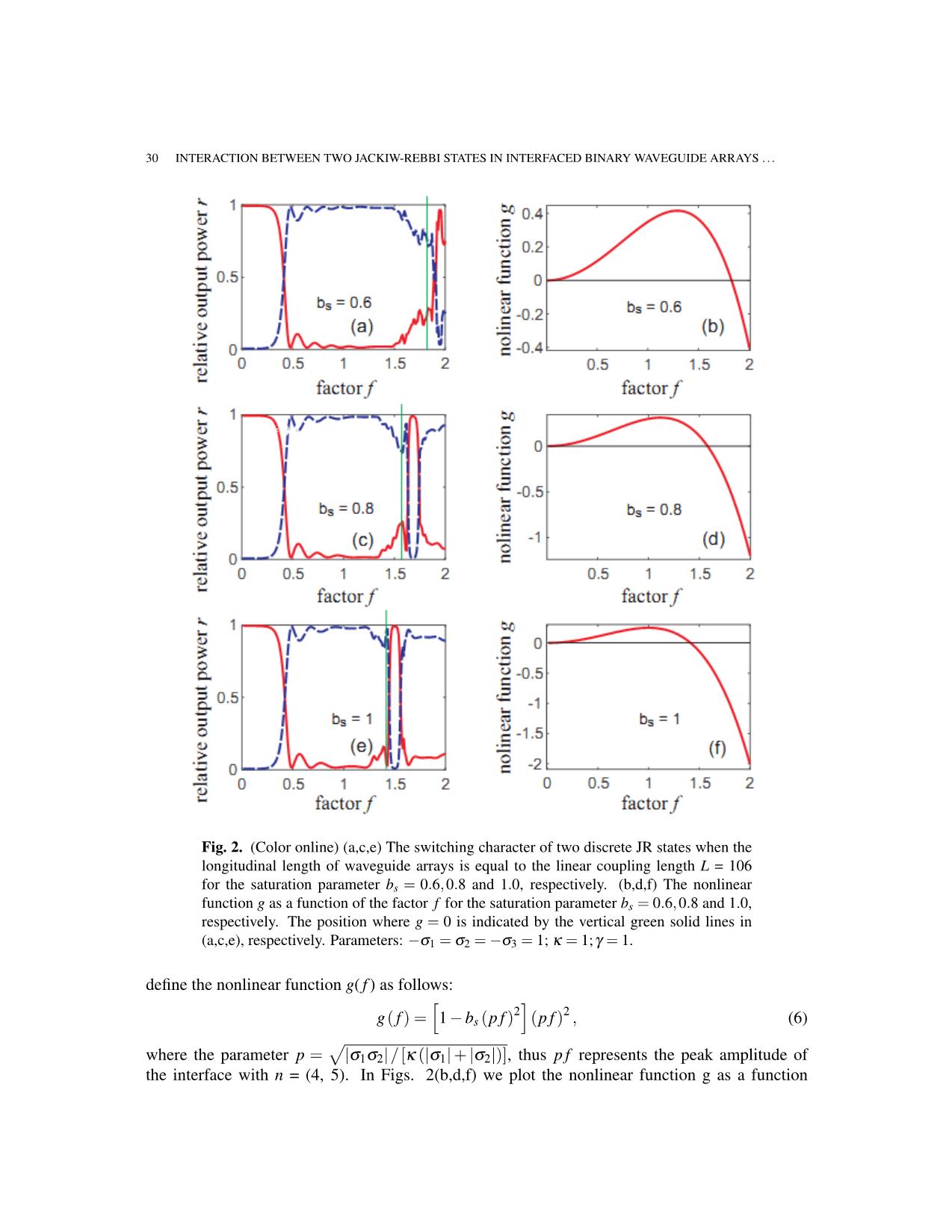 Interaction between two jackiw - rebbi states in interfaced binary waveguide arrays with cubic - quintic nonlinearity trang 8