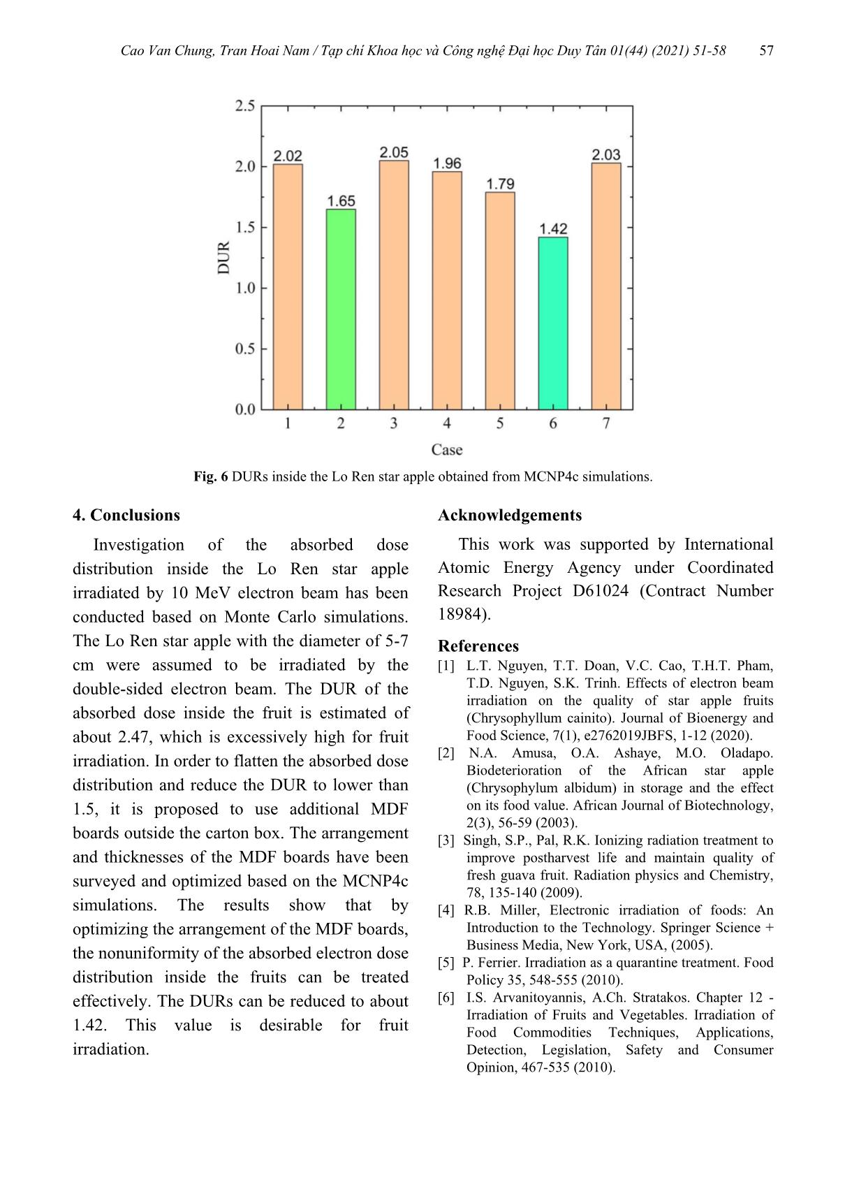 Khảo sát phân bố liều hấp thụ trong trái vú sữa chiếu xạ bởi chùm điện tử 10 MeV sử dụng mô phỏng Monte Carlo trang 7
