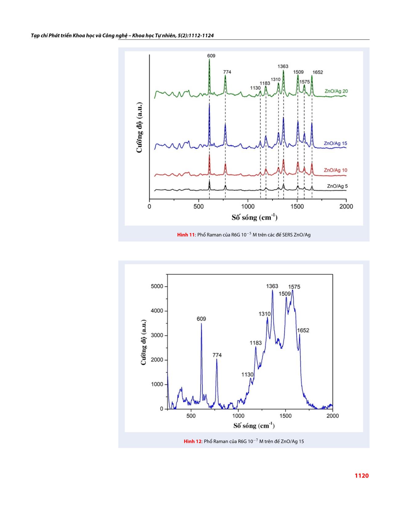 Khảo sát sự ảnh hưởng của mật độ hạt nano Ag trên cấu trúc thanh nano ZnO/Ag nhằm tăng cường tín hiệu Raman của đế SERS đối với hợp chất Abamectin trang 9