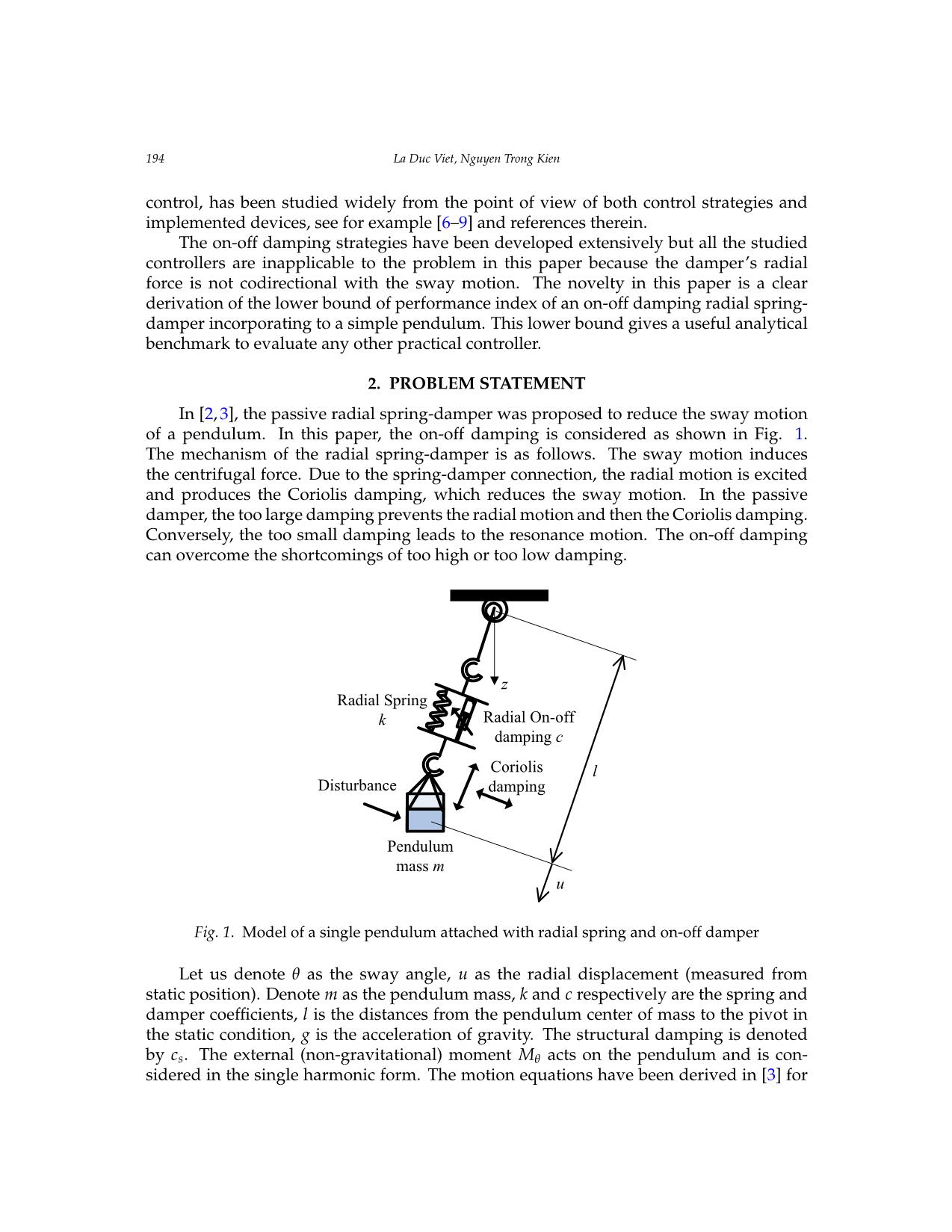 Lower bound of performance index of anti - sway control of a pendulum using on-off damping radial spring - damper trang 2