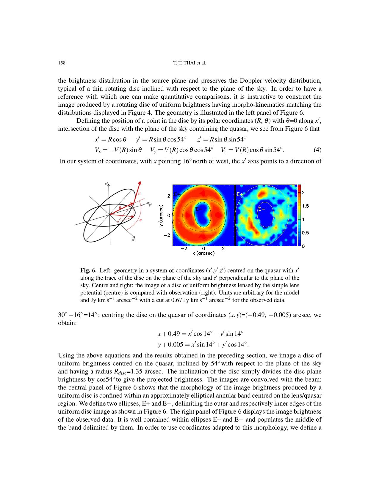Morpho-Kinematics of the molecular gas in a quasar host galaxy at redshift z = 0:654 trang 10
