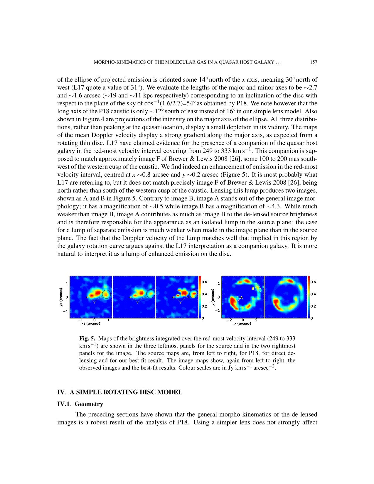 Morpho-Kinematics of the molecular gas in a quasar host galaxy at redshift z = 0:654 trang 9
