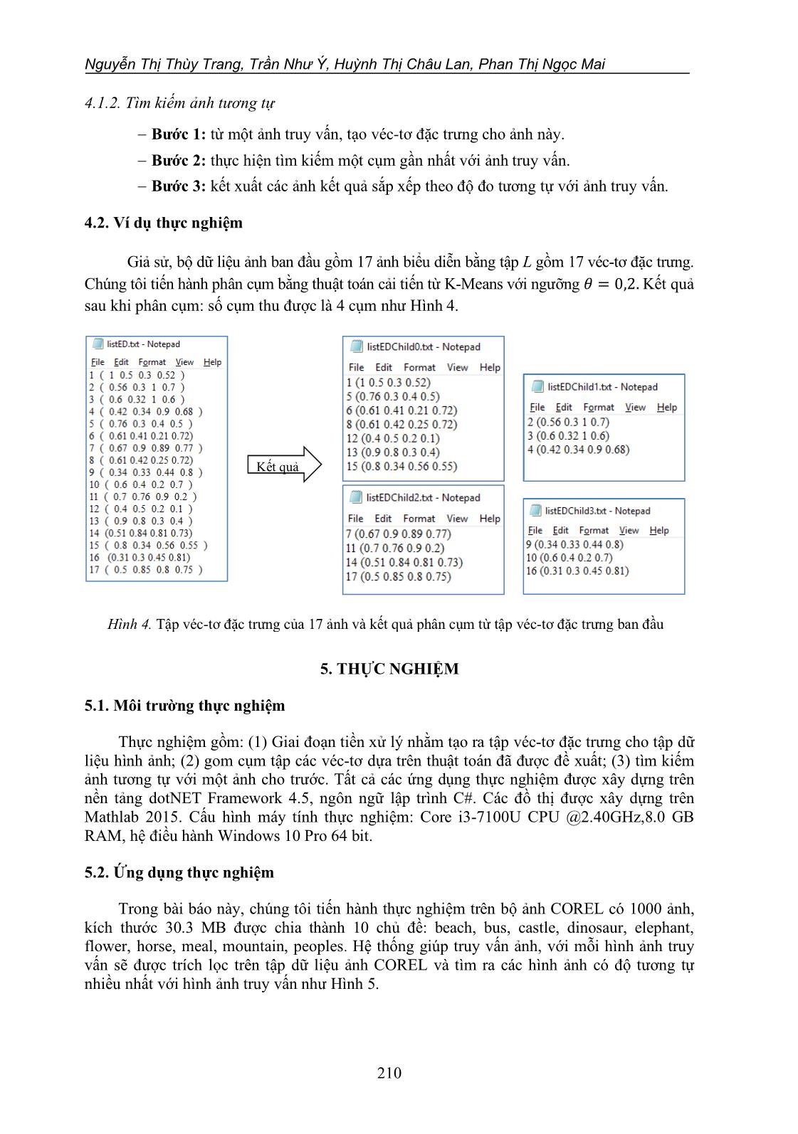 Một phương pháp gom cụm dữ liệu cho bài toán tìm kiếm ảnh trang 9