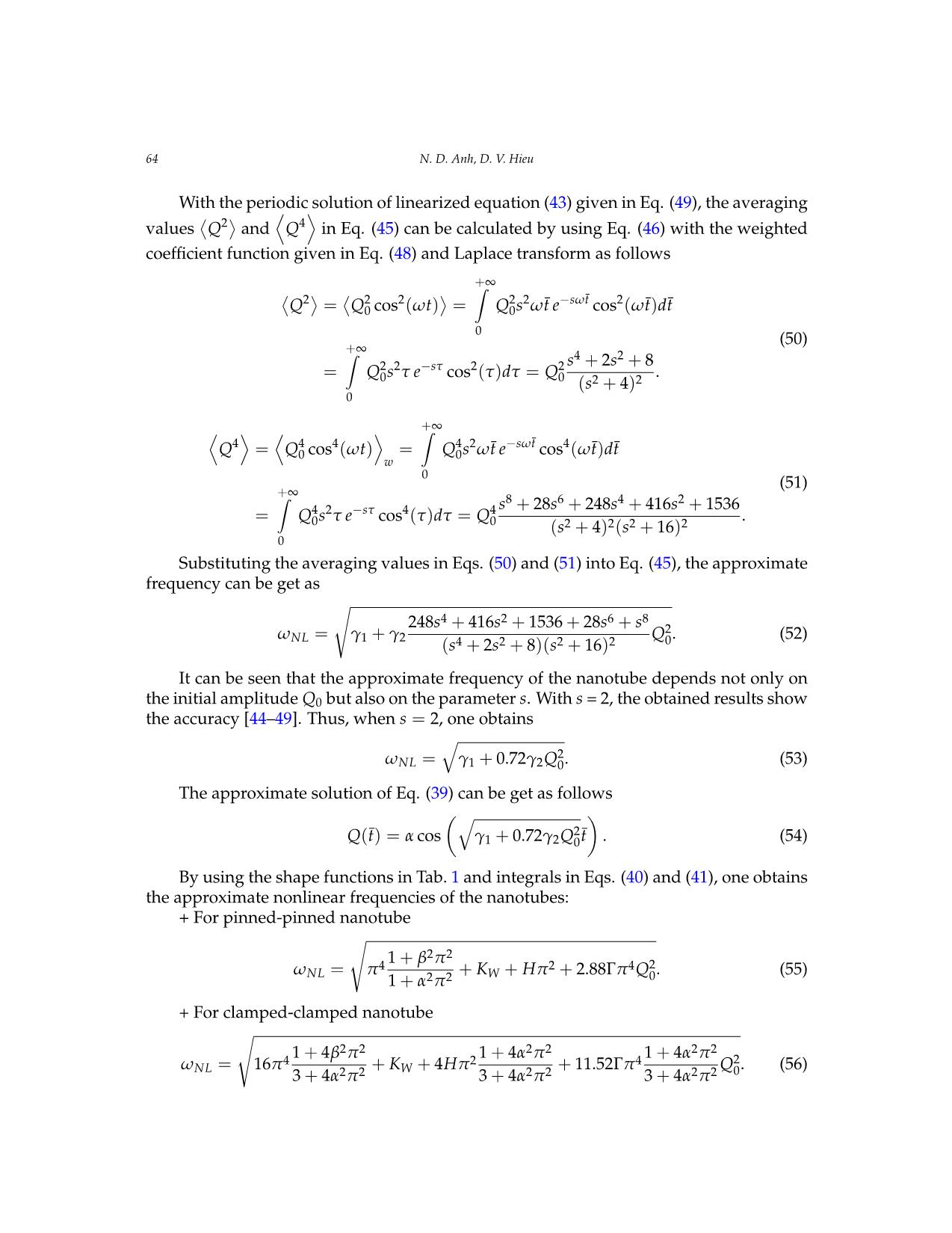 Nonlinear vibration of nonlocal strain gradient nanotubes under longitudinal magnetic field trang 10