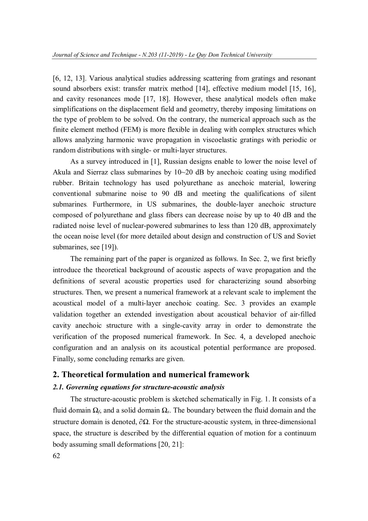 Numerical investigation of microstructure effect on acoustic properties of underwater anechoic coatings trang 2