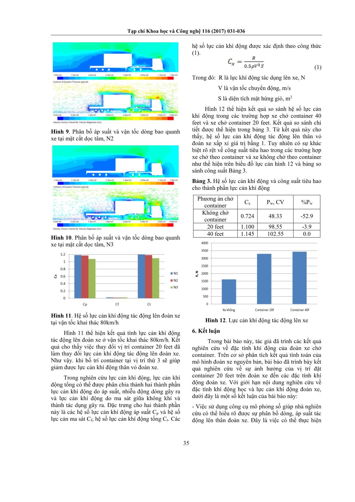 Nghiên cứu ảnh hưởng của vị trí xếp container đến đặc tính khí động đoàn xe chở container trang 5