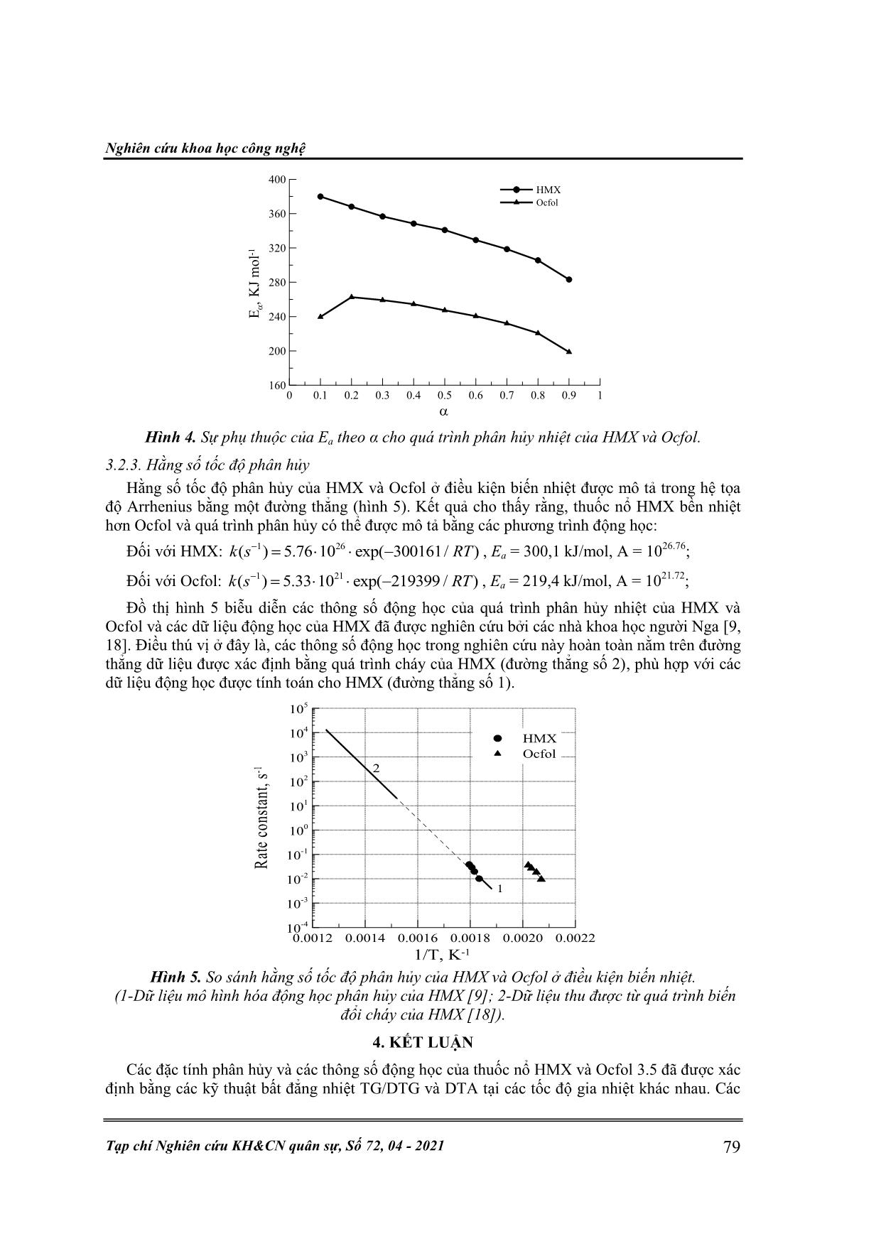 Nghiên cứu động học quá trình phân hủy nhiệt của thuốc nổ HMX và Ocfol trang 7
