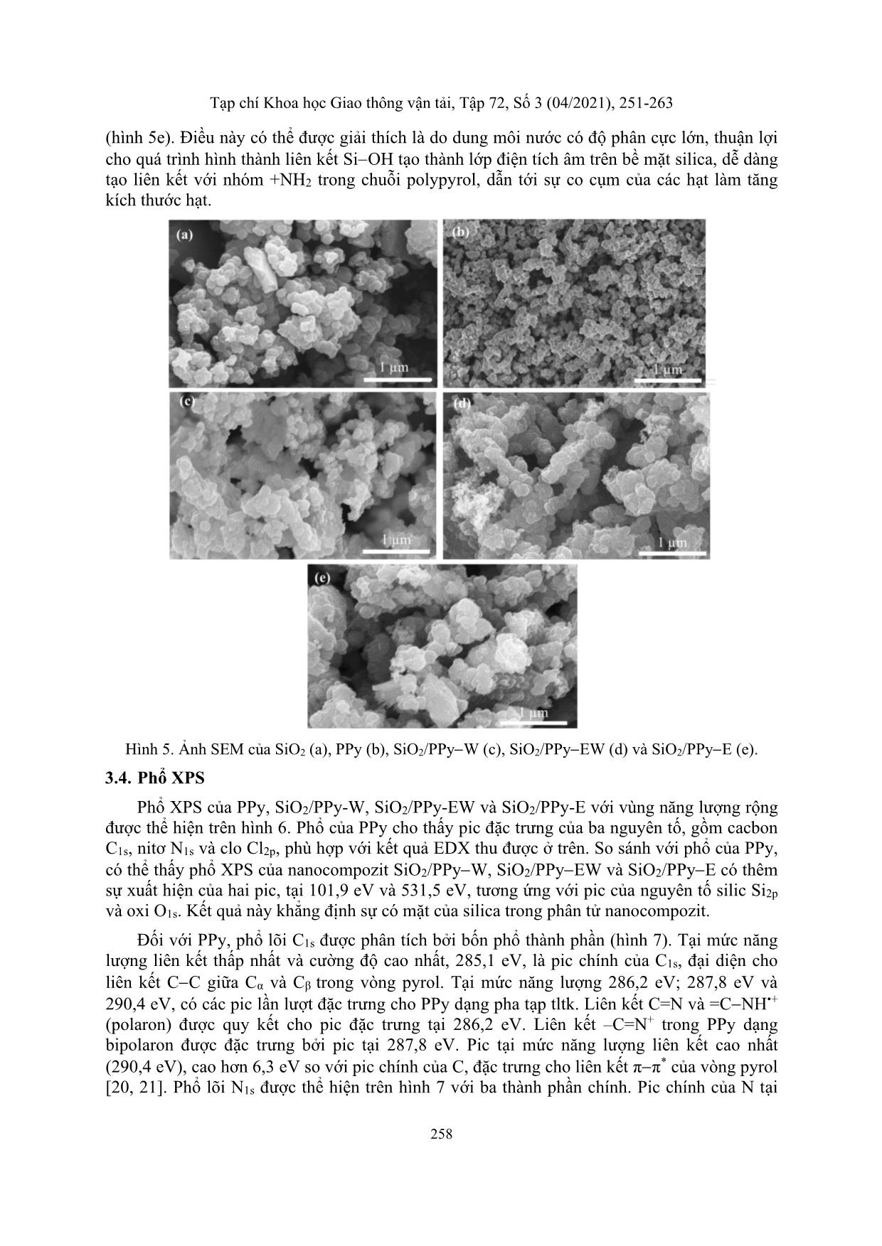 Nghiên cứu sự ảnh hưởng của dung môi đến quá trình tổng hợp nano composite SiO₂/PPY trang 8