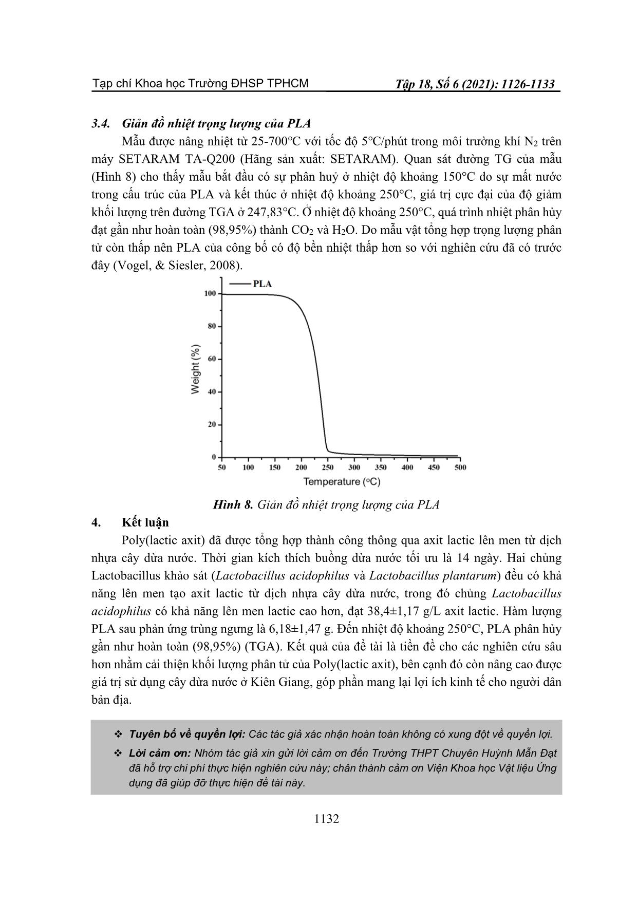Nghiên cứu tổng hợp poly(lactic axit) từ dịch nhựa cây dừa nước Kiên Giang (nypa fruticans) trang 7