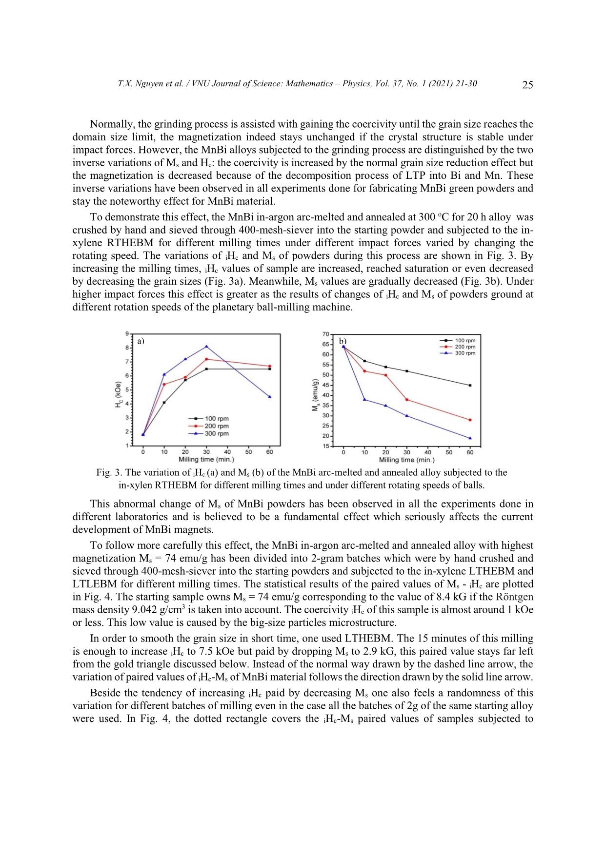 On the balance between magnetization and coercivity of mnbi green powders and magnets prepared thereof trang 5