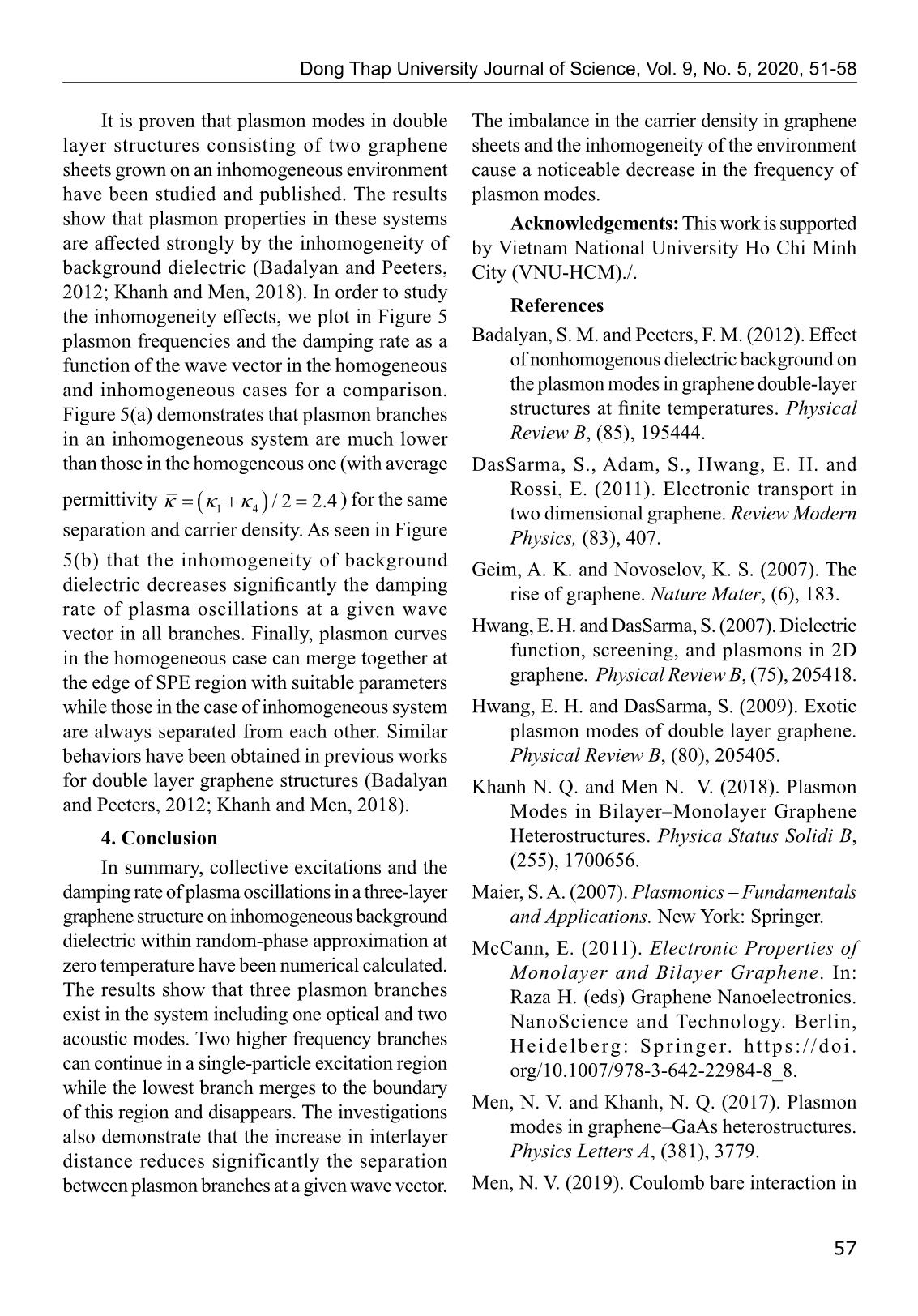 Phổ Plasmon trong hệ ba lớp Graphene với điện môi nền không đồng nhất trang 7