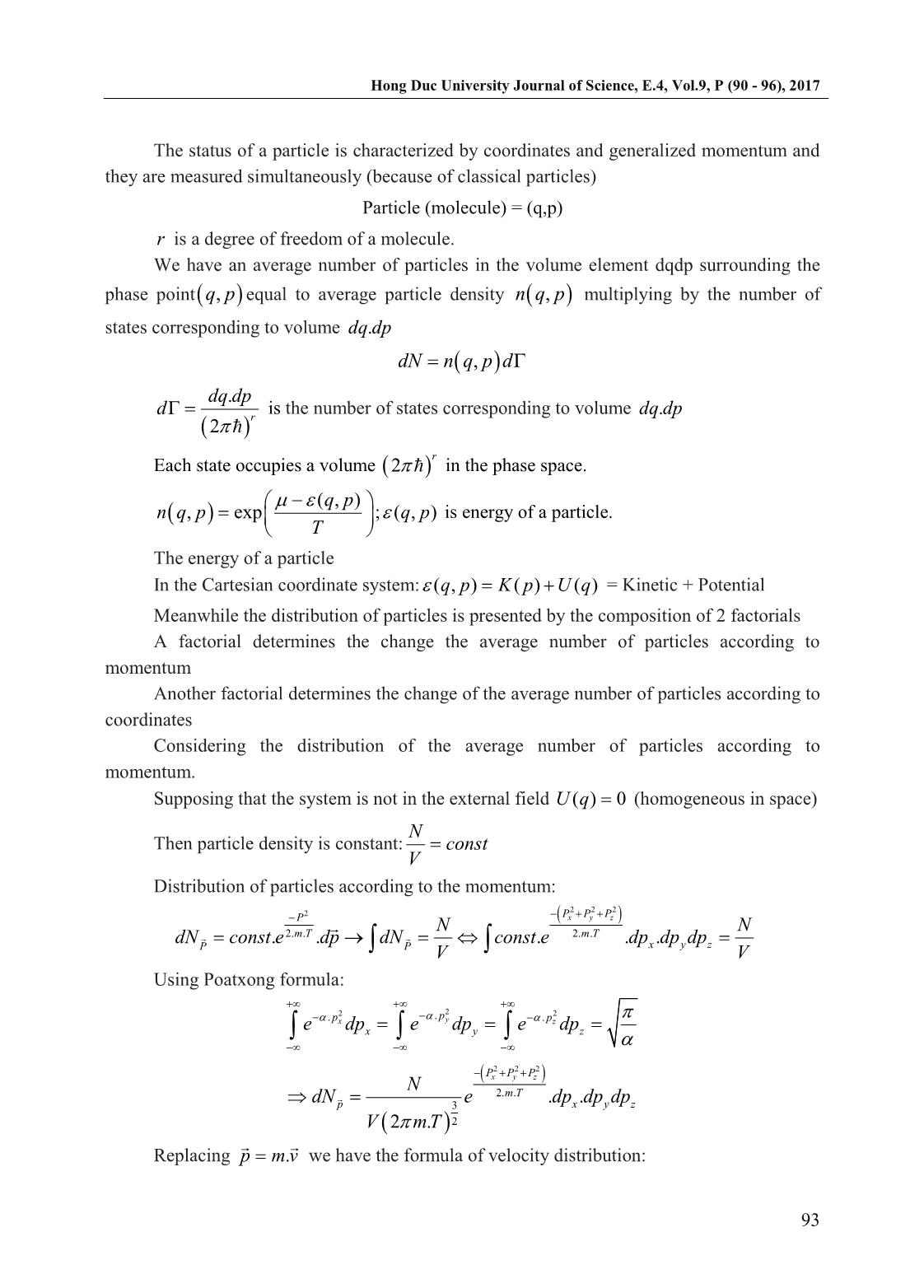 Study boltzman distribution function for ideal gas system trang 4