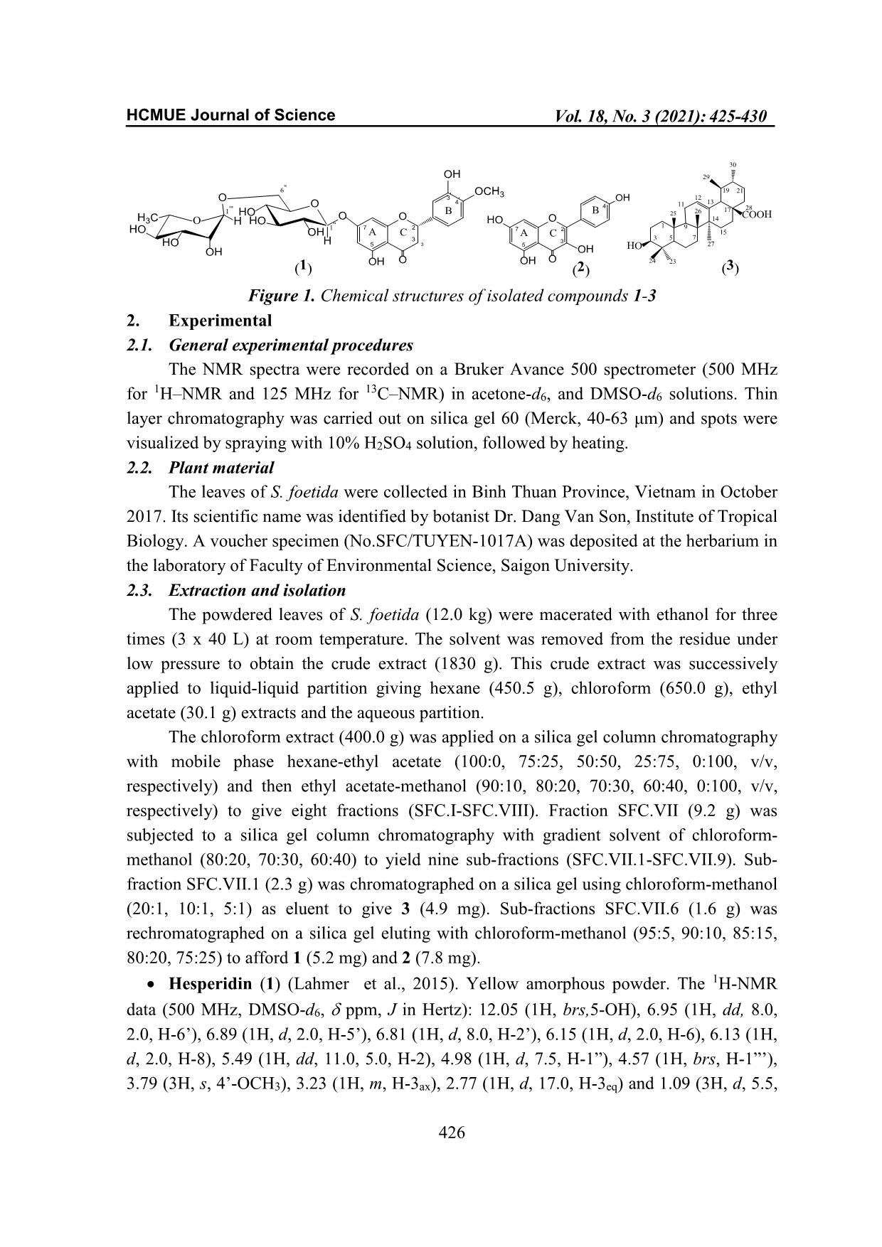 Study on chemical constituents of the leaves of sterculia foetida linn trang 2