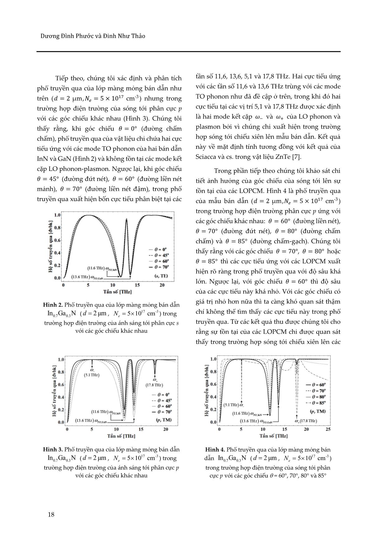 Sự kết cặp của phonon quang dọc - plasmon trong các lớp bán dẫn InGaN trang 6
