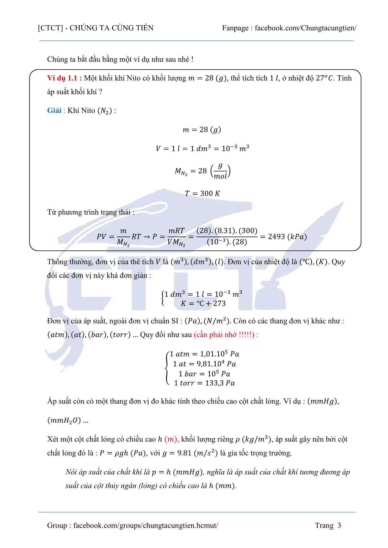 Tài liệu Ôn tập vật lý 1 - Nhiệt học trang 3