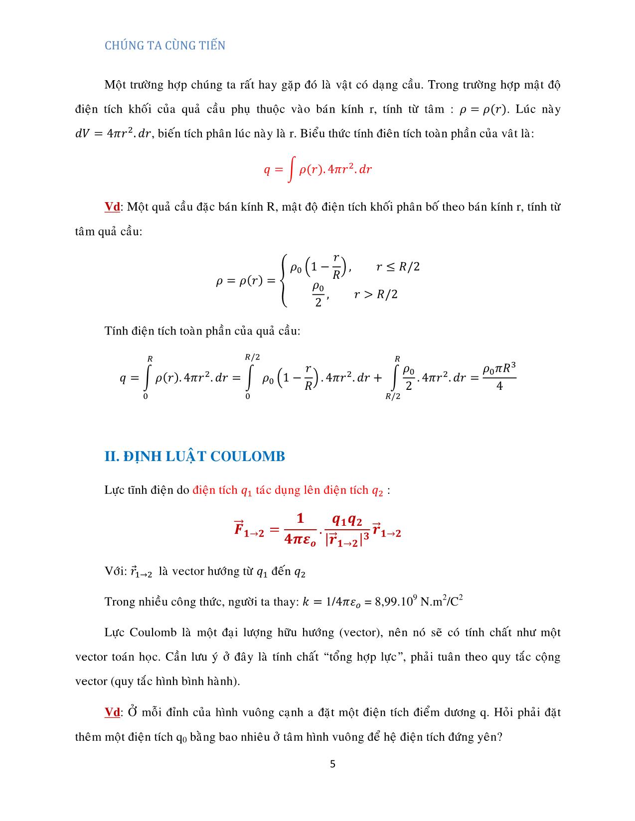 Tài liệu Ôn tập vật lý 2 - Điện trường trang 5