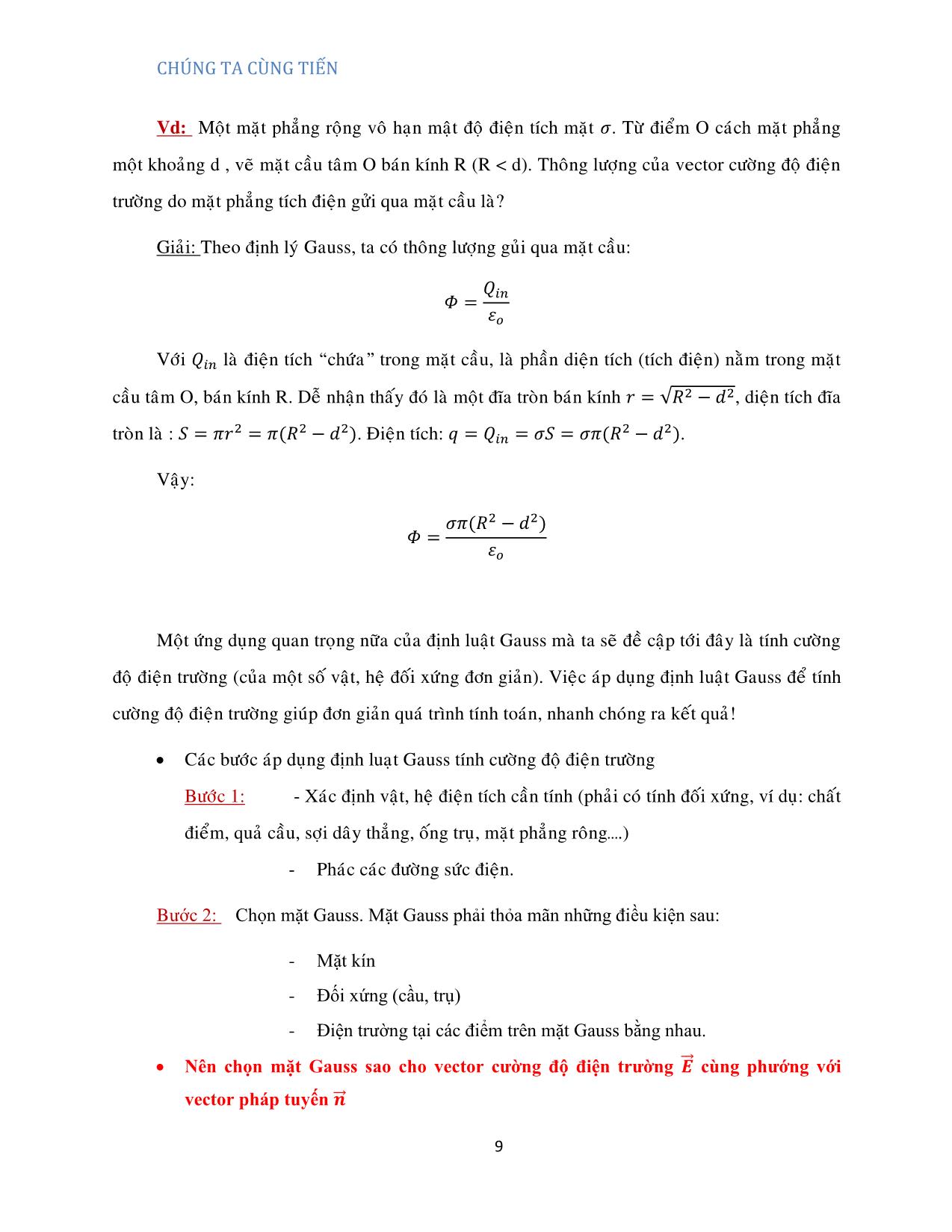 Tài liệu Ôn tập vật lý 2 - Điện trường trang 9